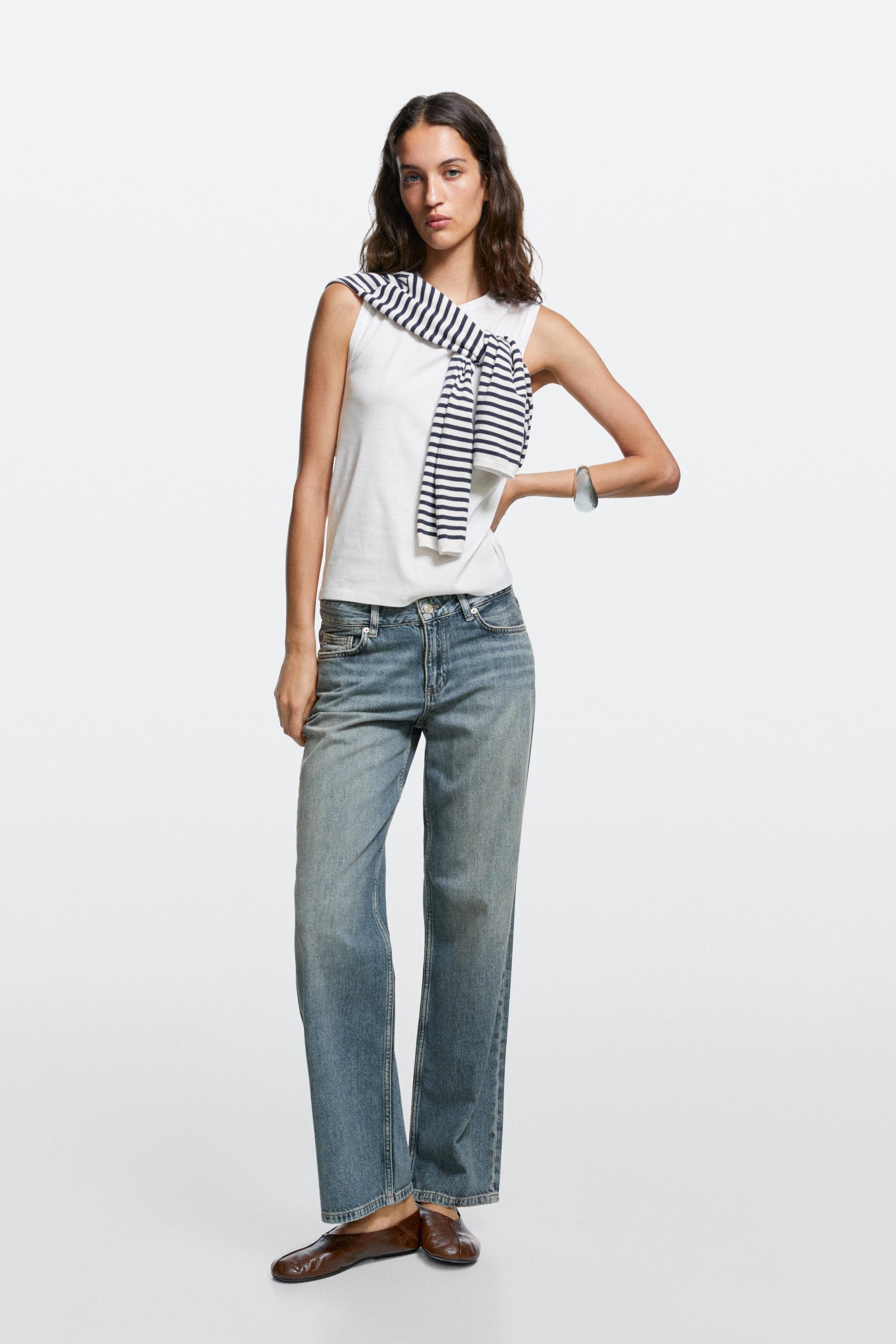 Low-rise straight-leg jeans Medium Blue