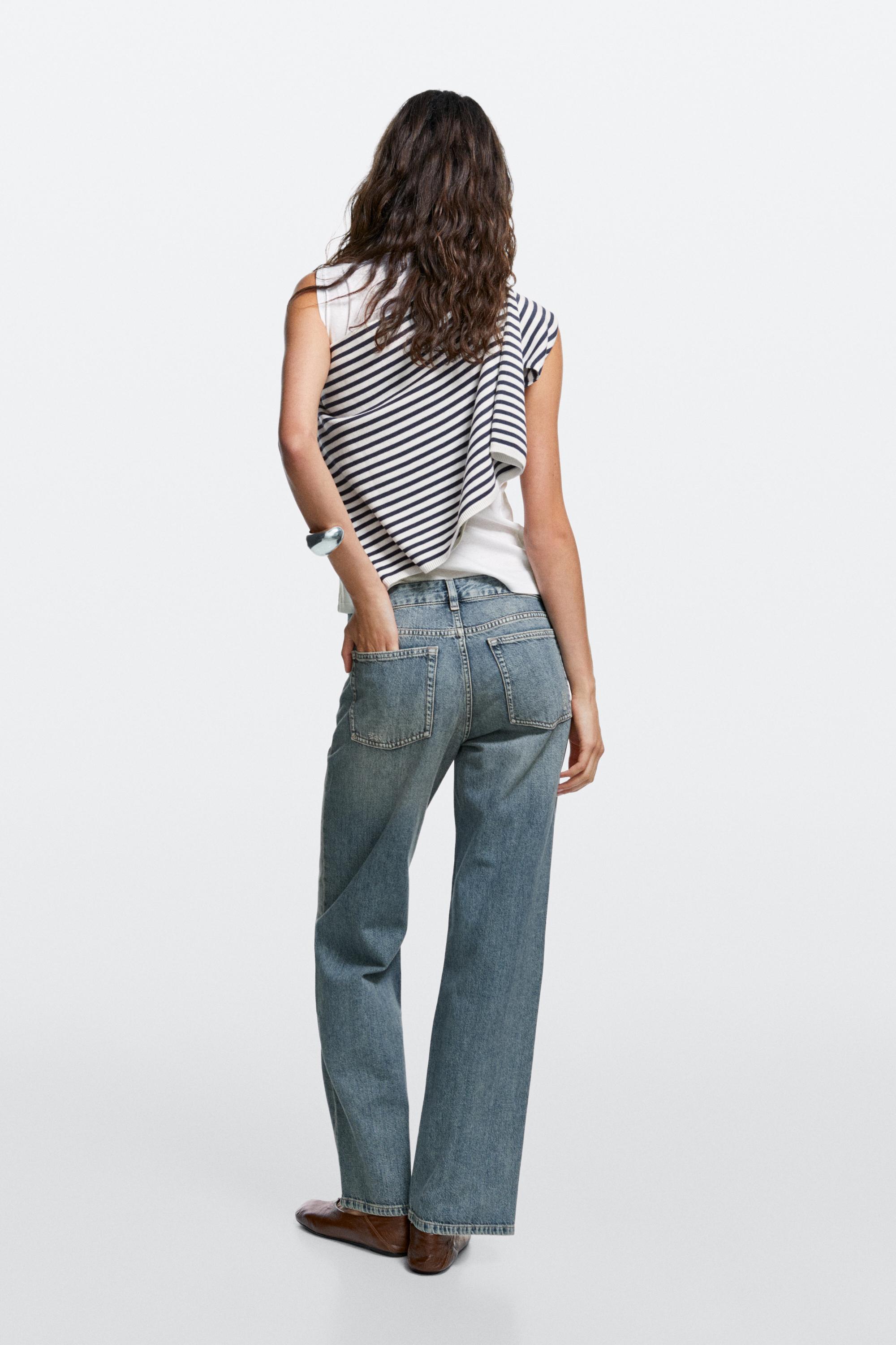Low-rise straight-leg jeans Medium Blue