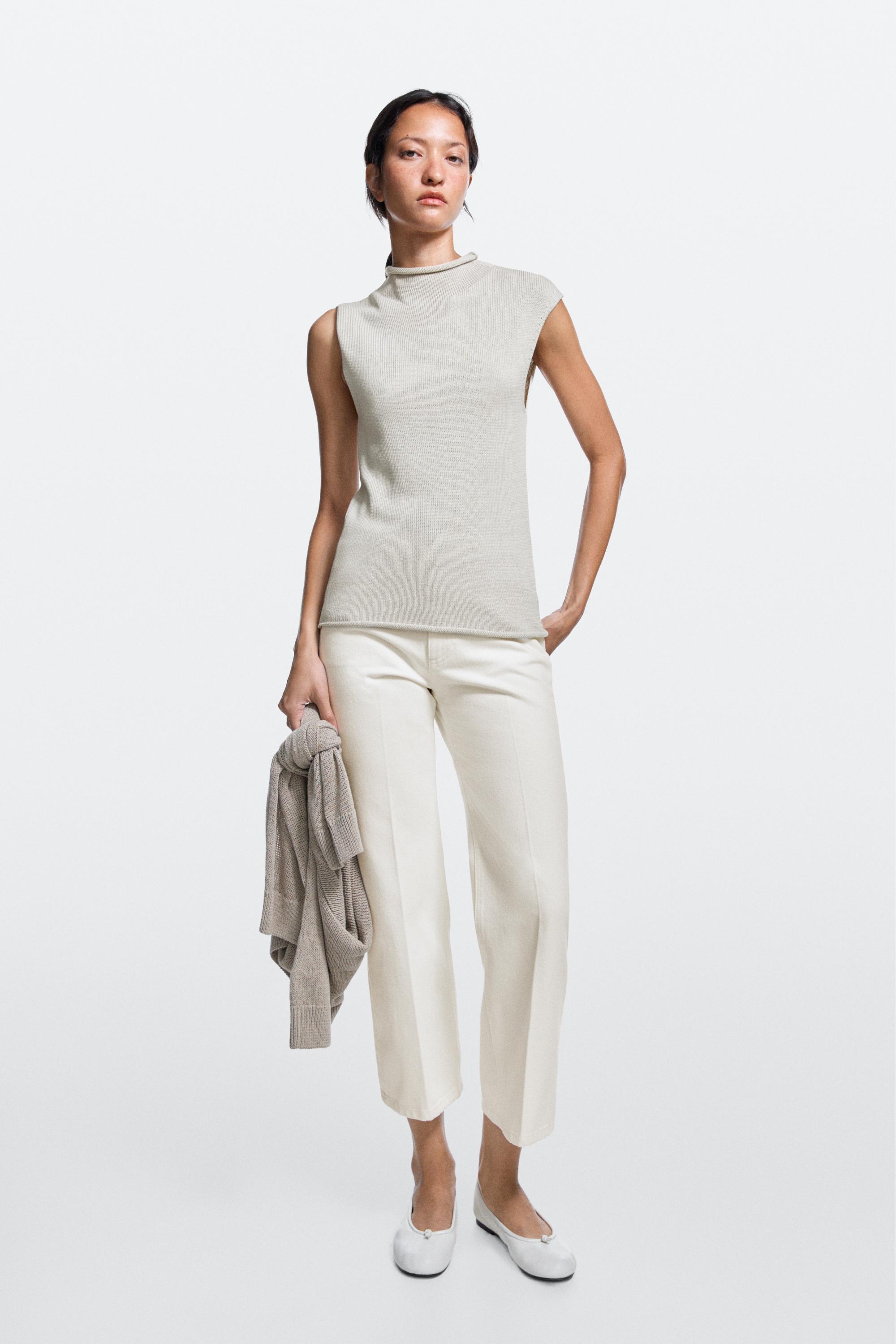 Mid-waist cropped flare fit jeans Off White