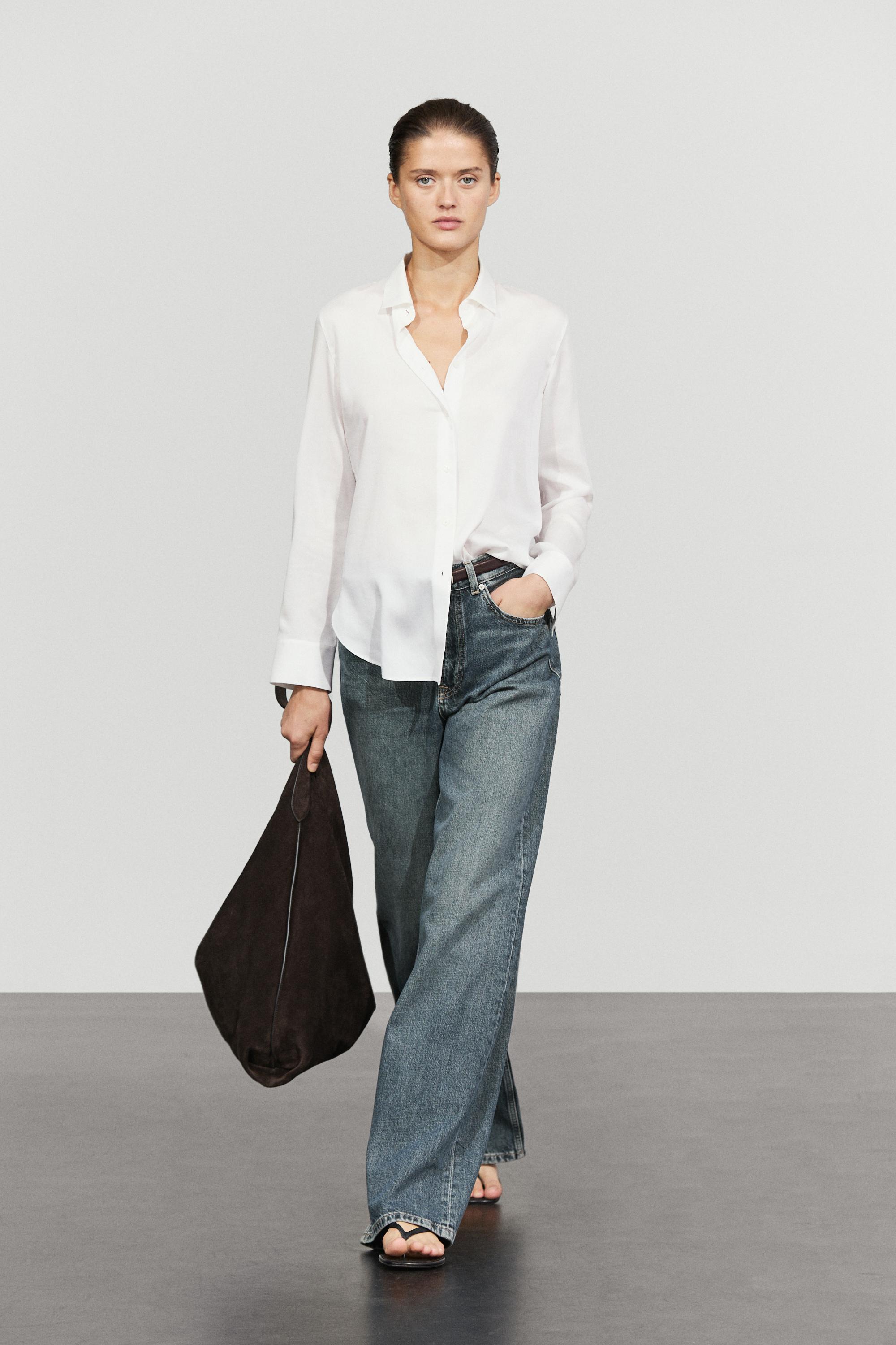 Fluid lyocell shirt White