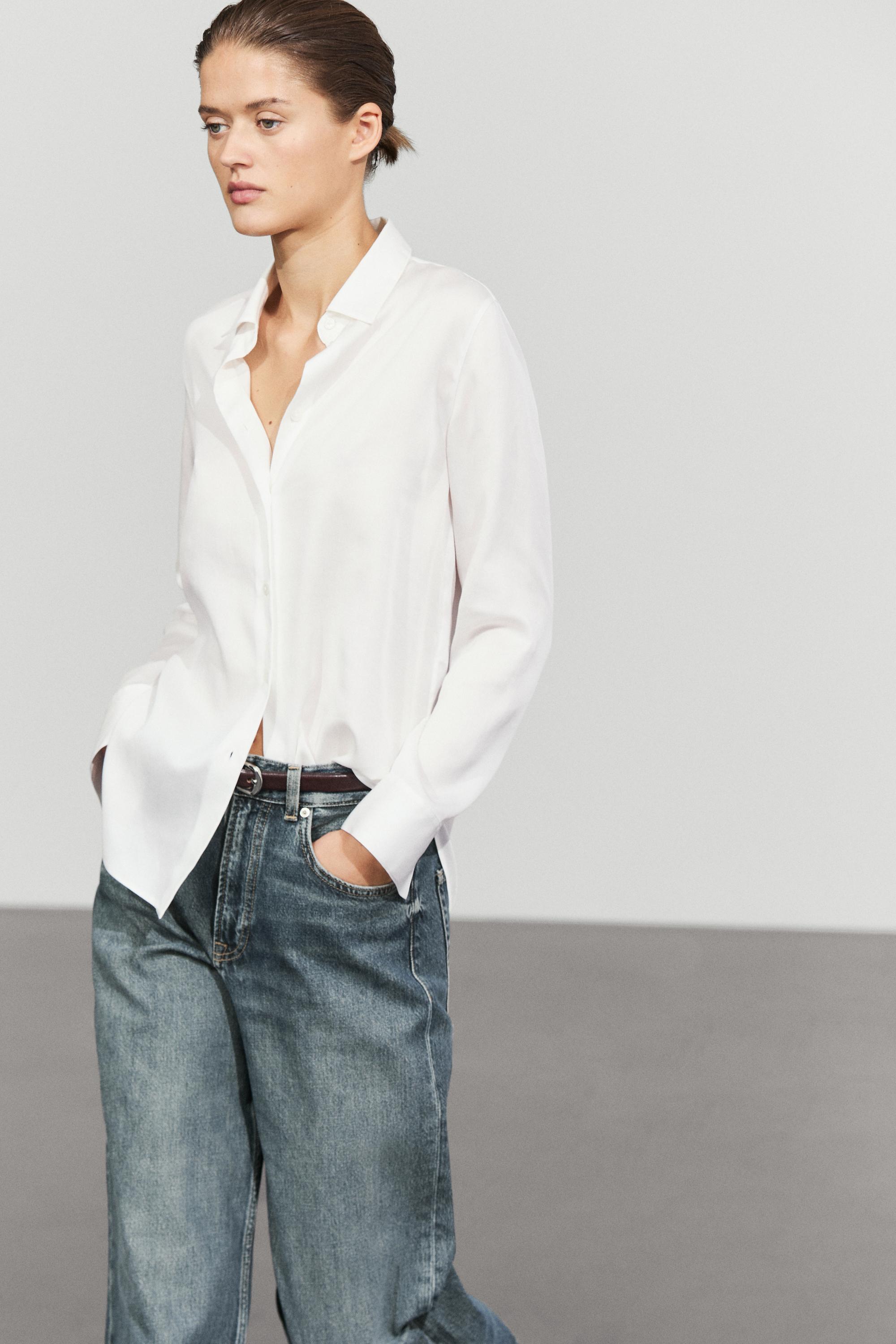 Fluid lyocell shirt White