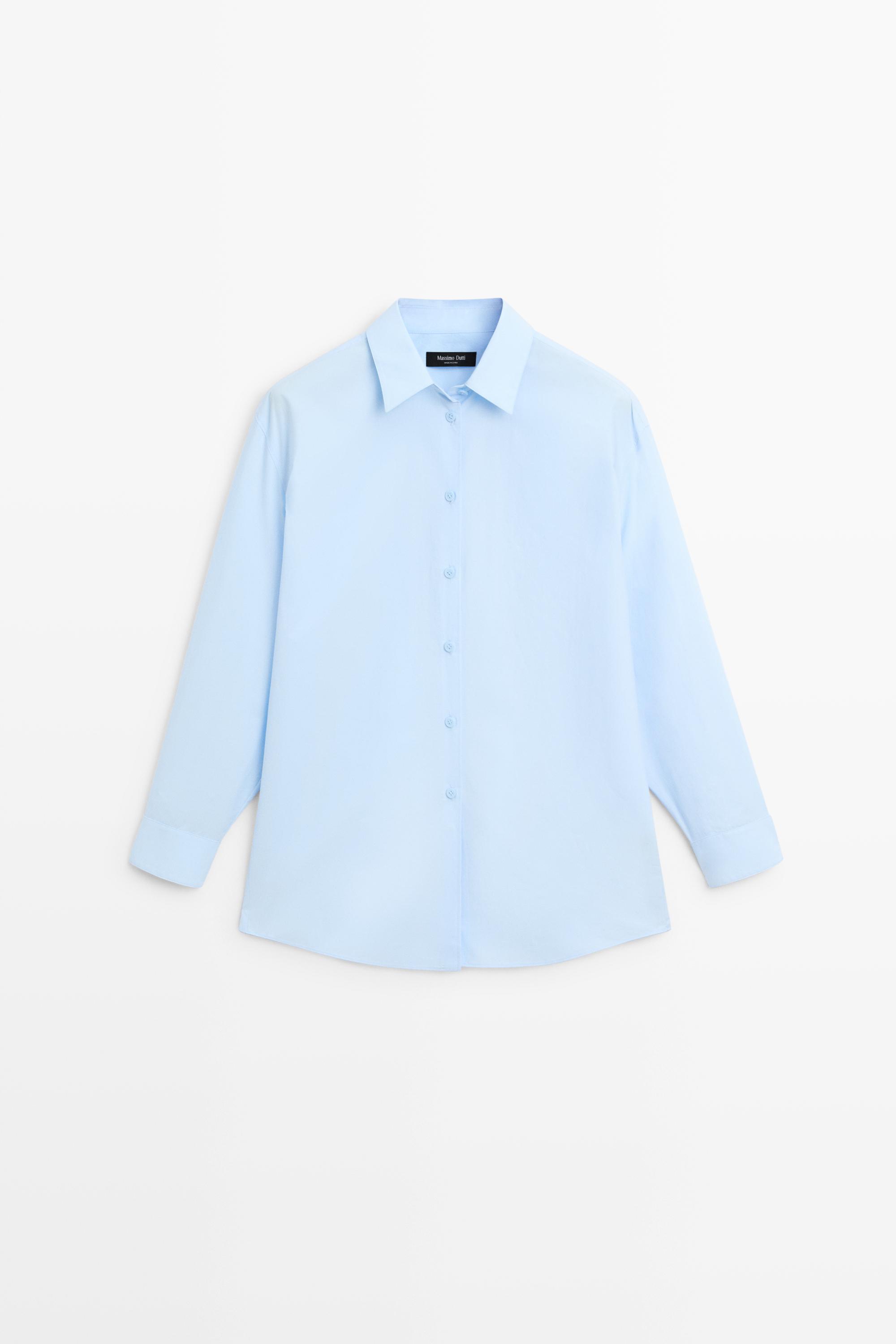 100% cotton poplin shirt Sky Blue