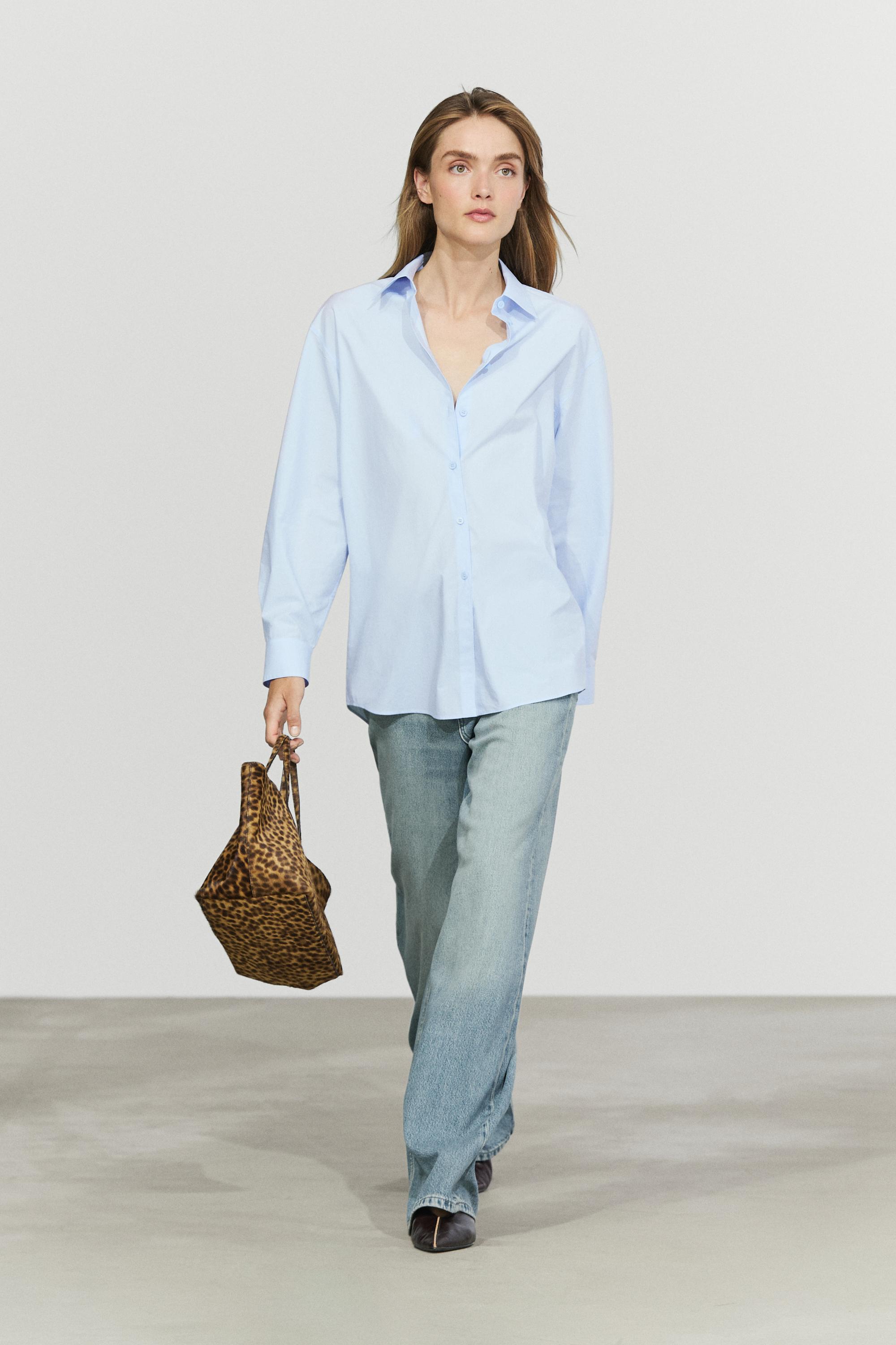 100% cotton poplin shirt Sky Blue