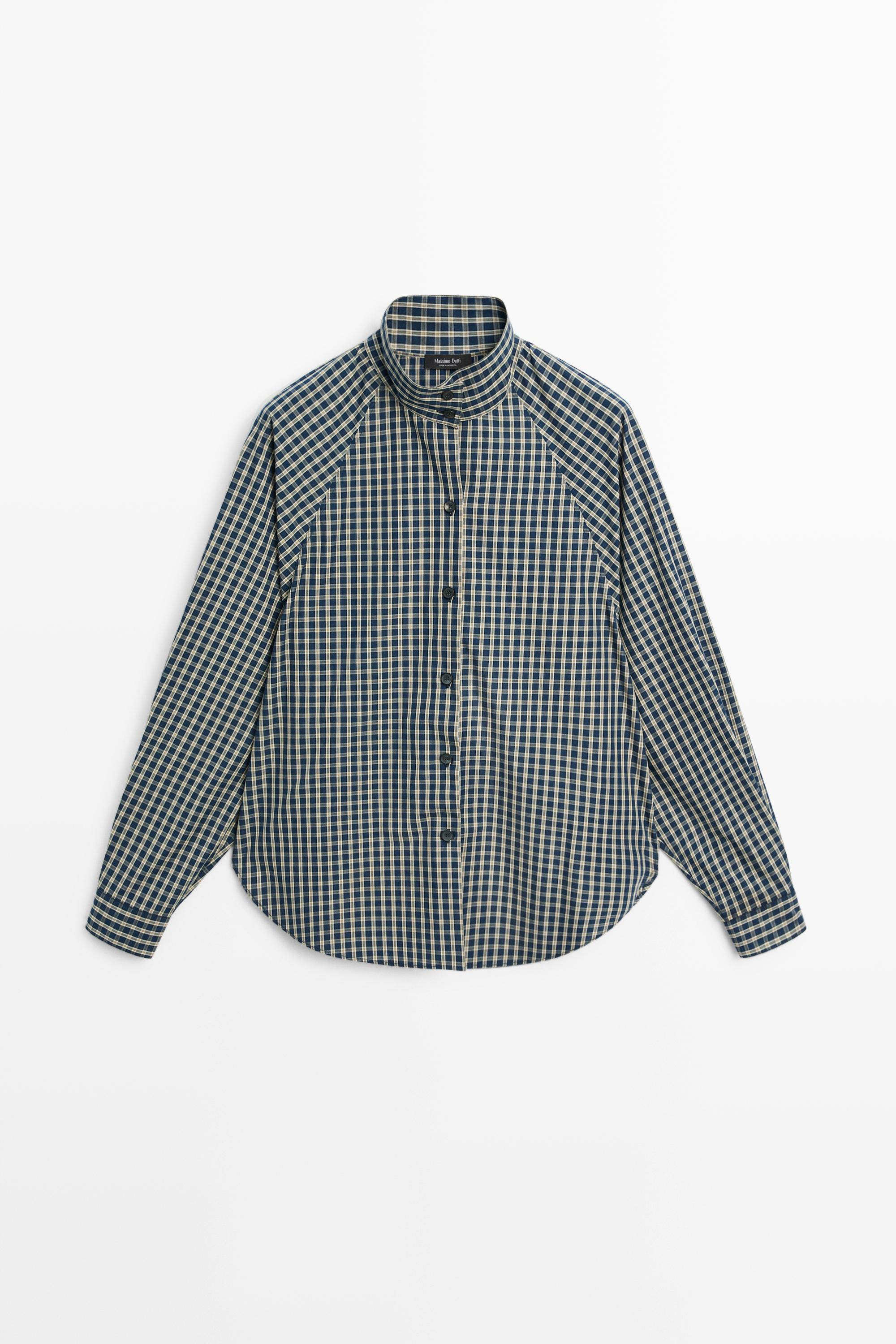 100% cotton check shirt Blue