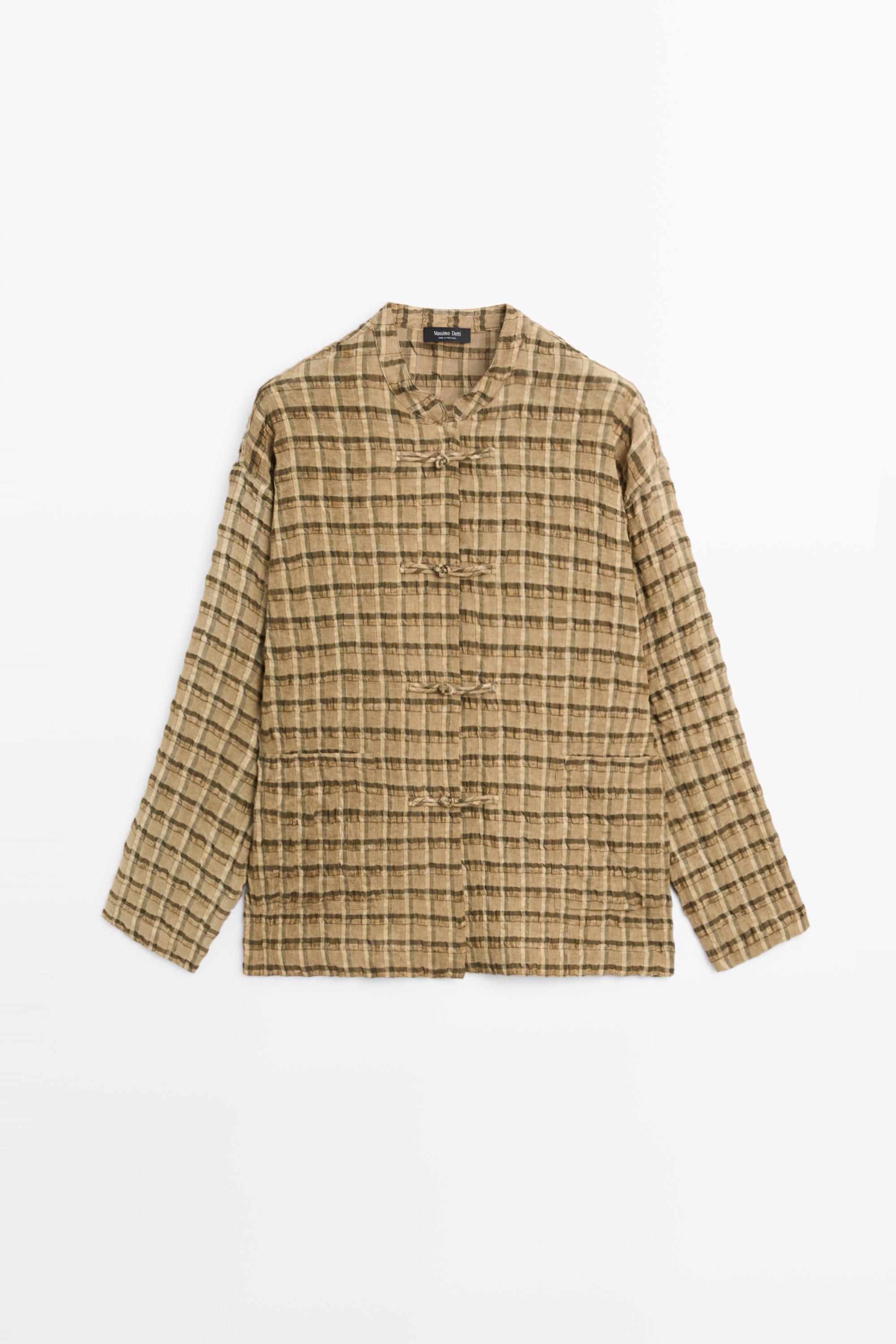 Flowing checkered shirt Mustard Yellow