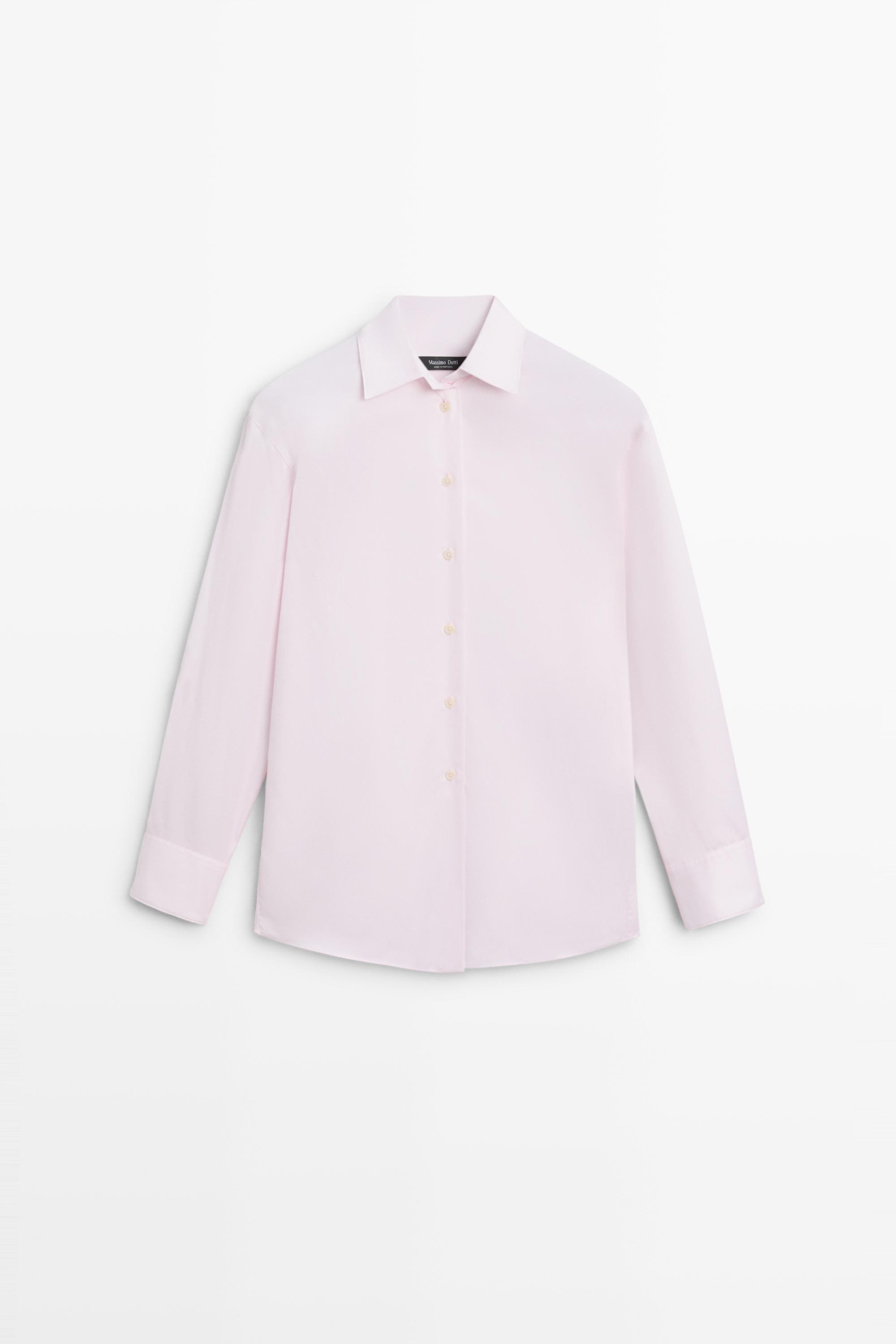 100% cotton poplin shirt Pink