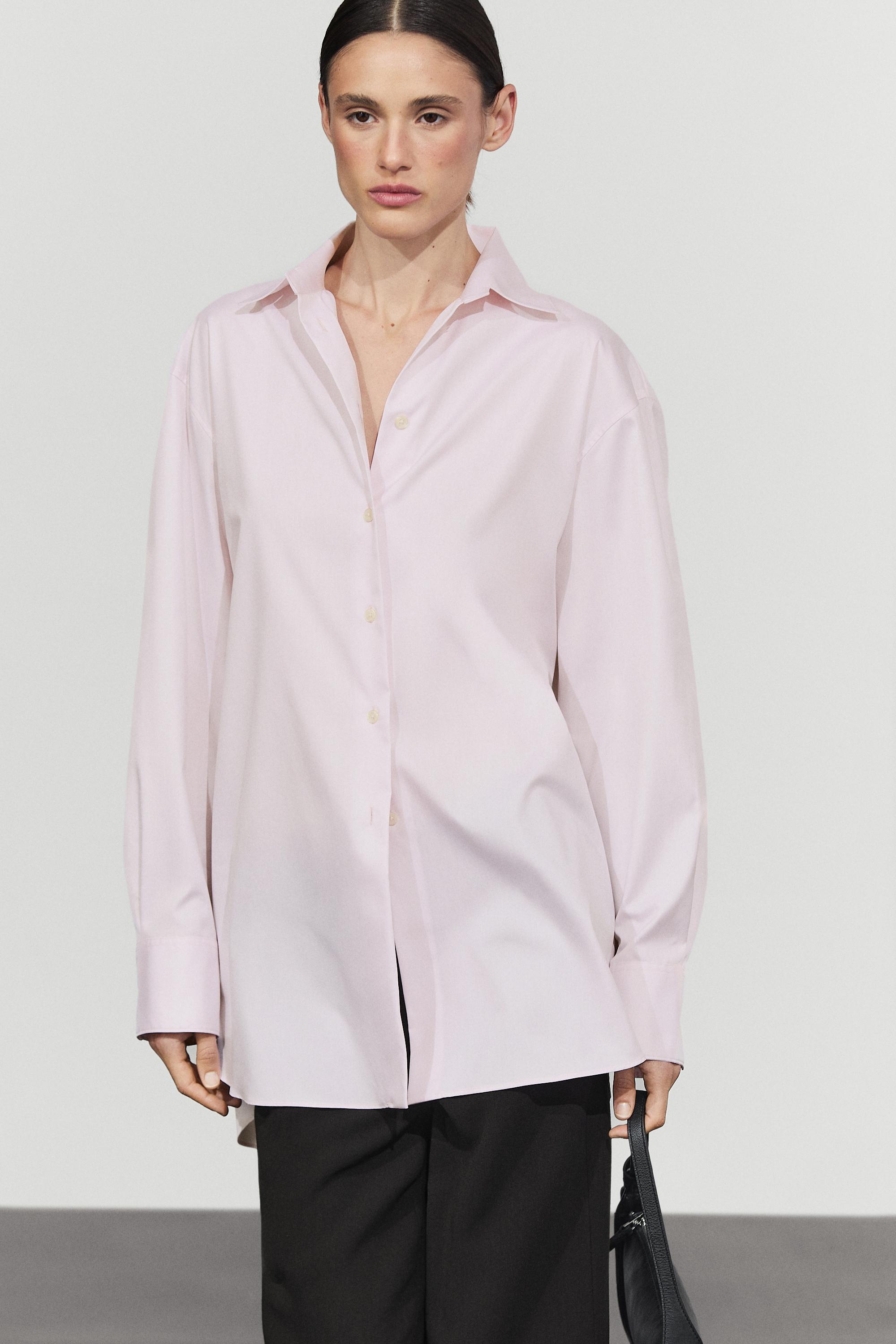 100% cotton poplin shirt Pink