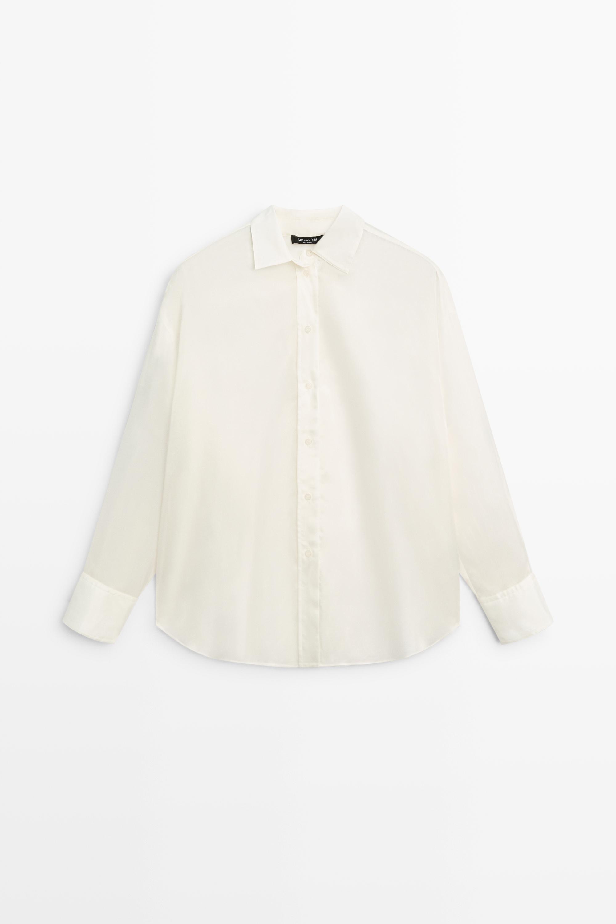 Oversized fluid shirt White