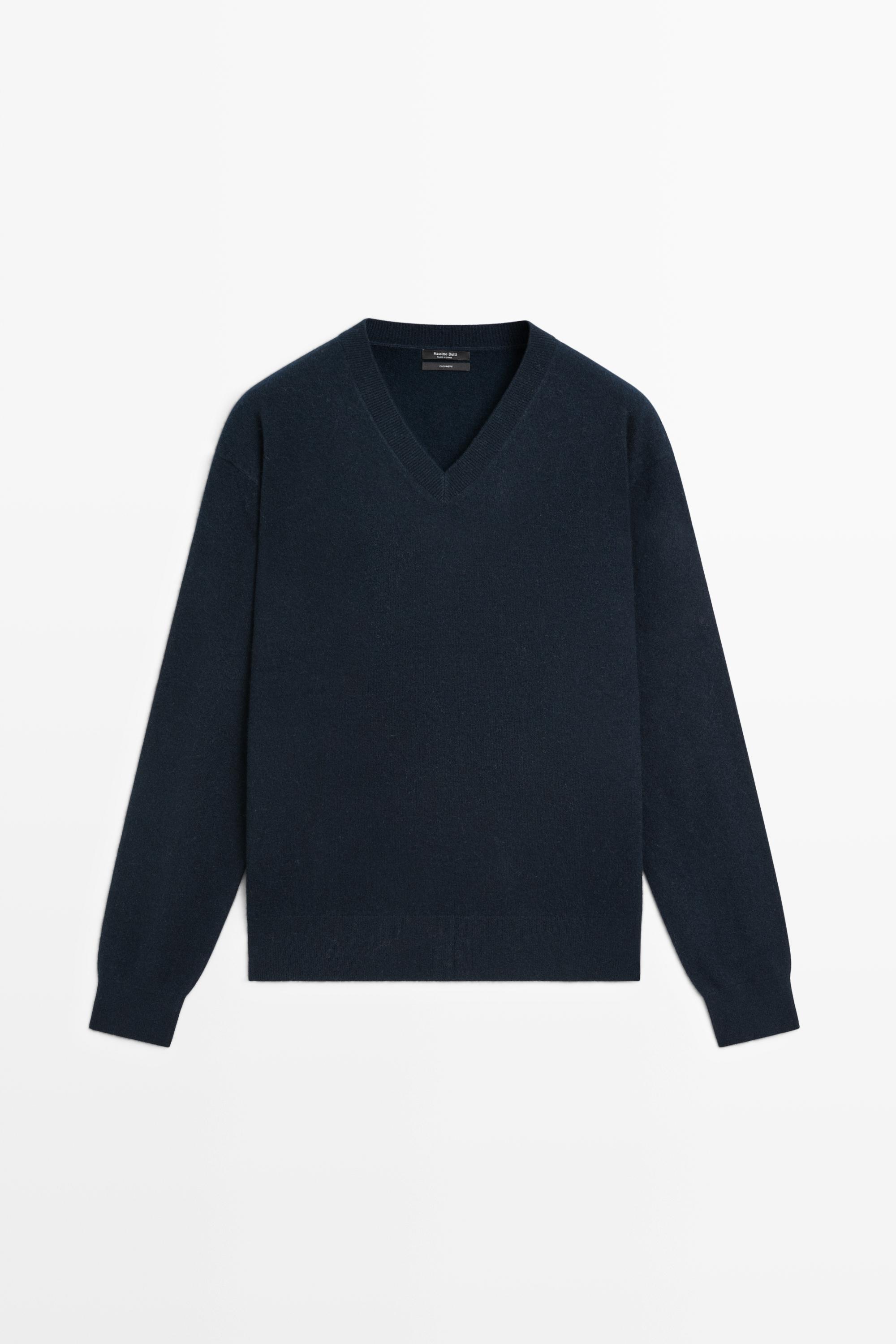 100% cashmere knit sweater Deep Blue
