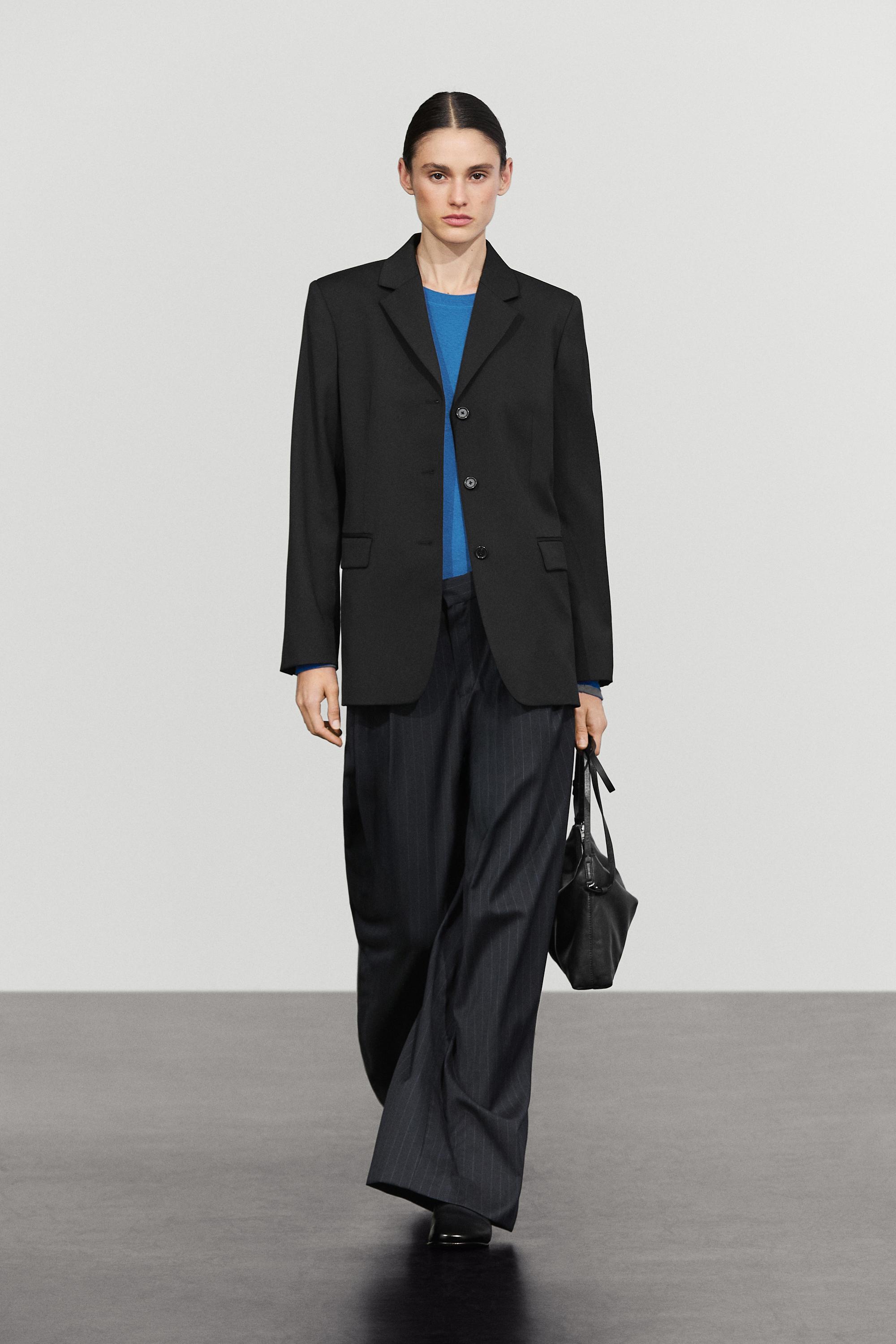 100% cold wool blazer Black