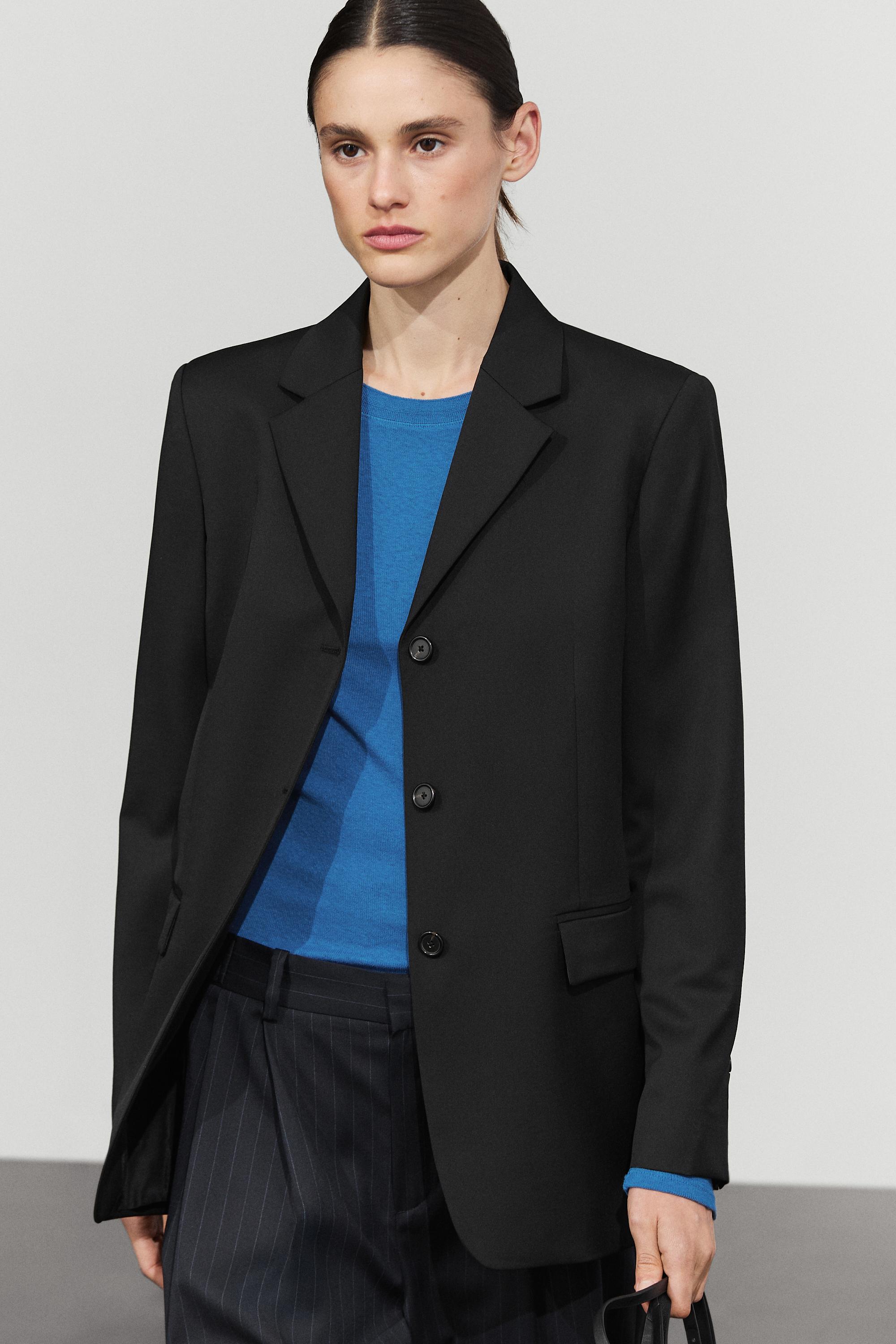 100% cold wool blazer Black