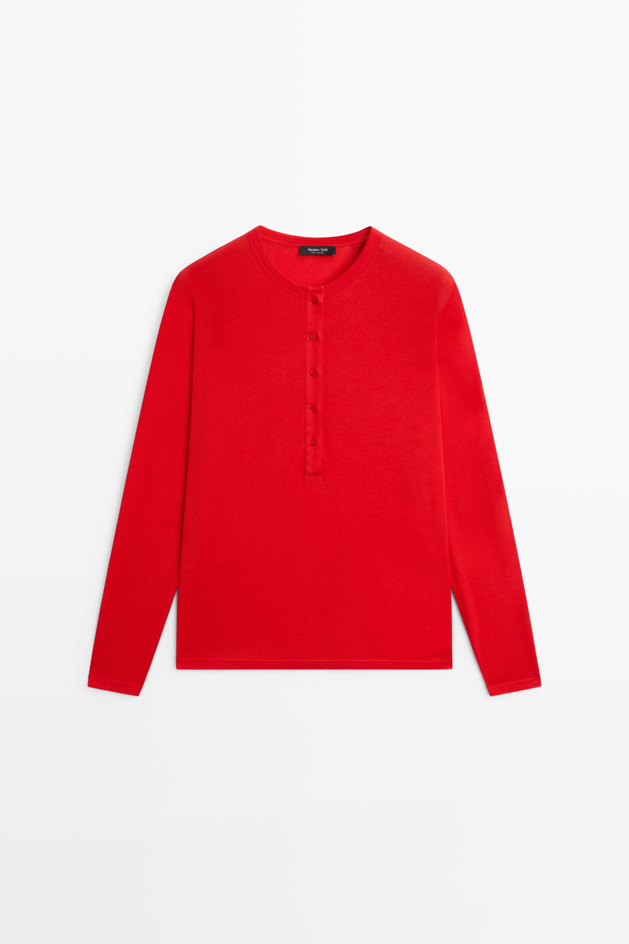 100% cotton long sleeve T-shirt Dark Pink