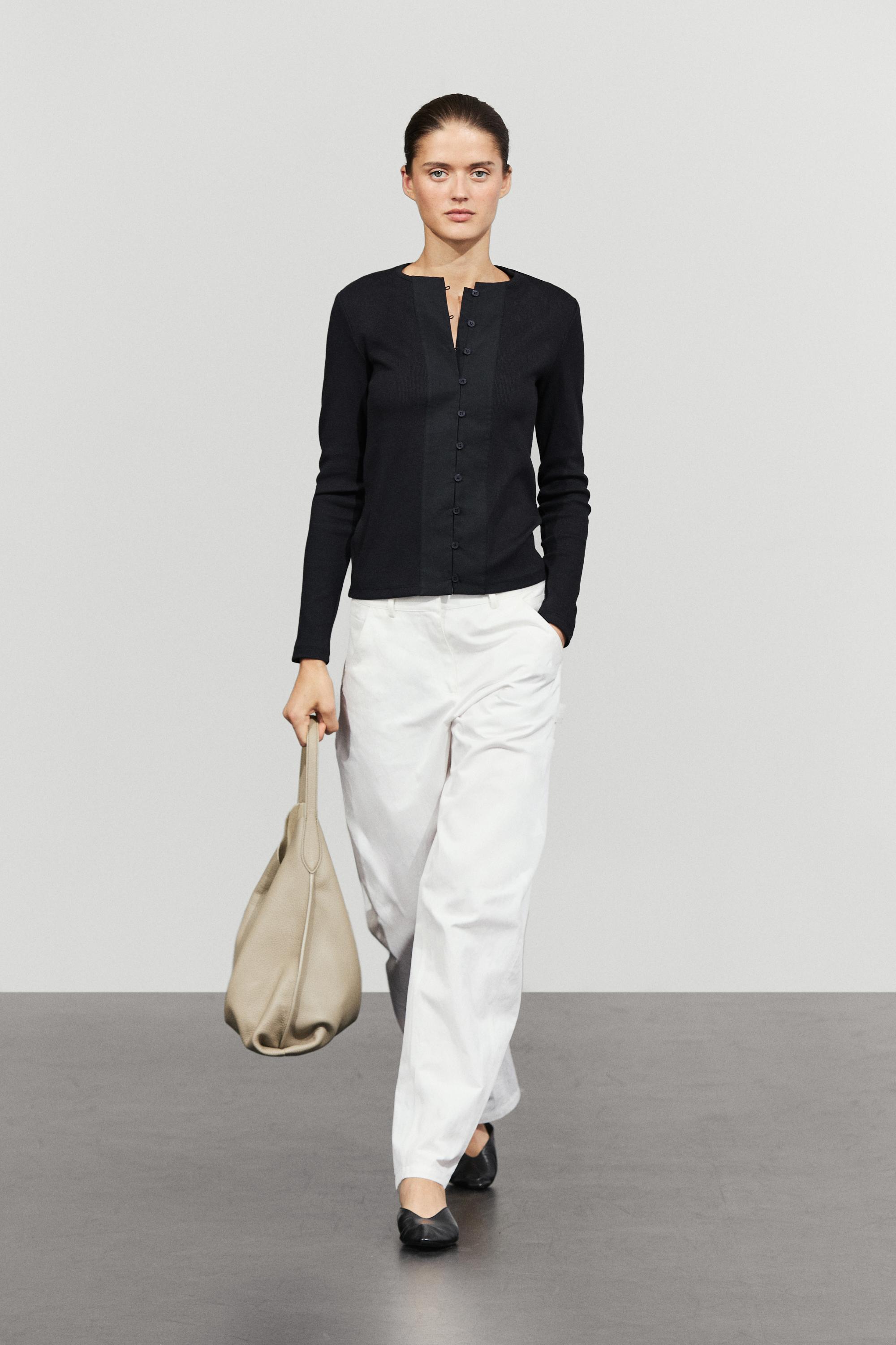 Cotton blend henley T-shirt with button detail Lead
