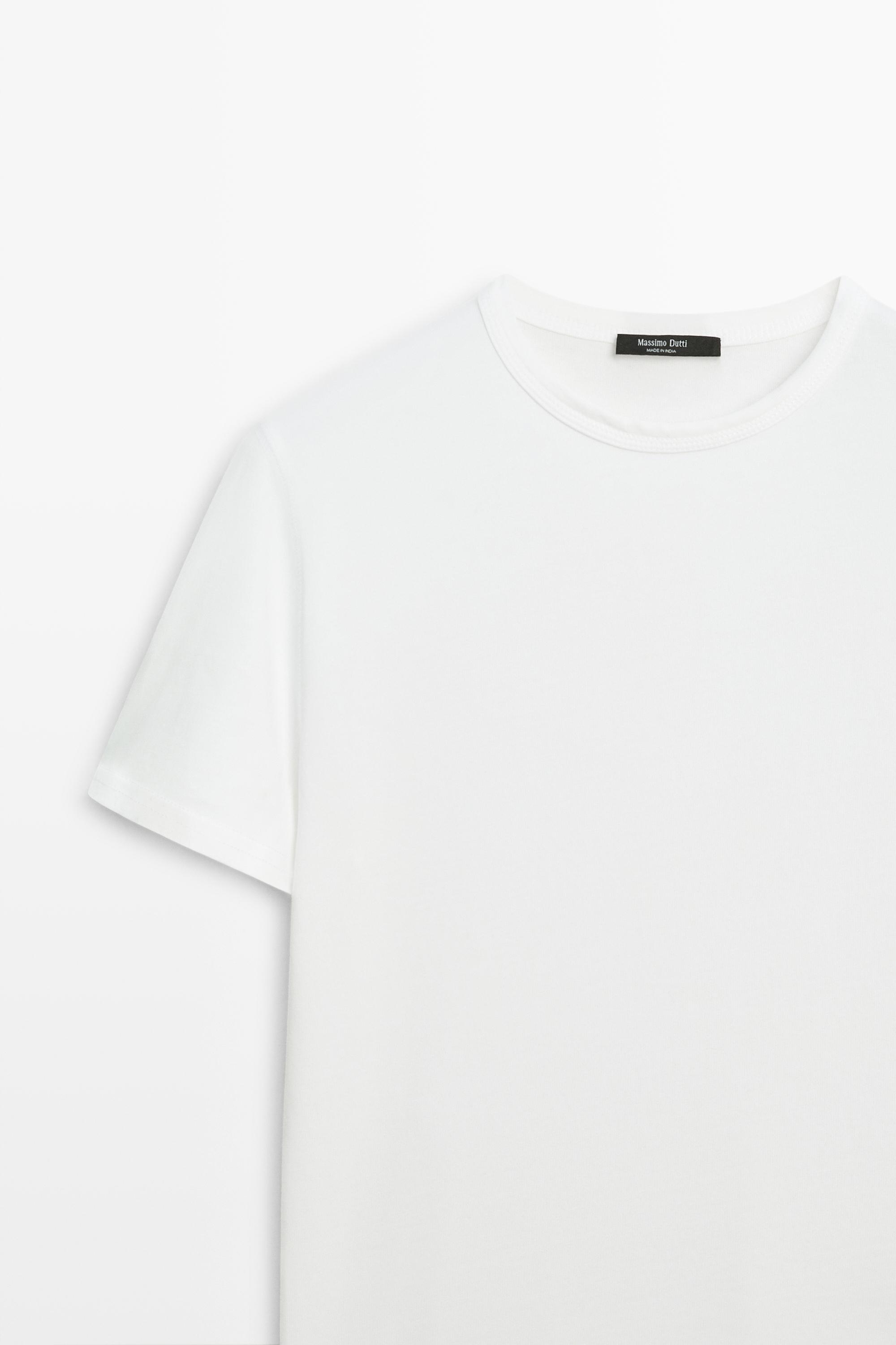 100% cotton short sleeve T-shirt Off White
