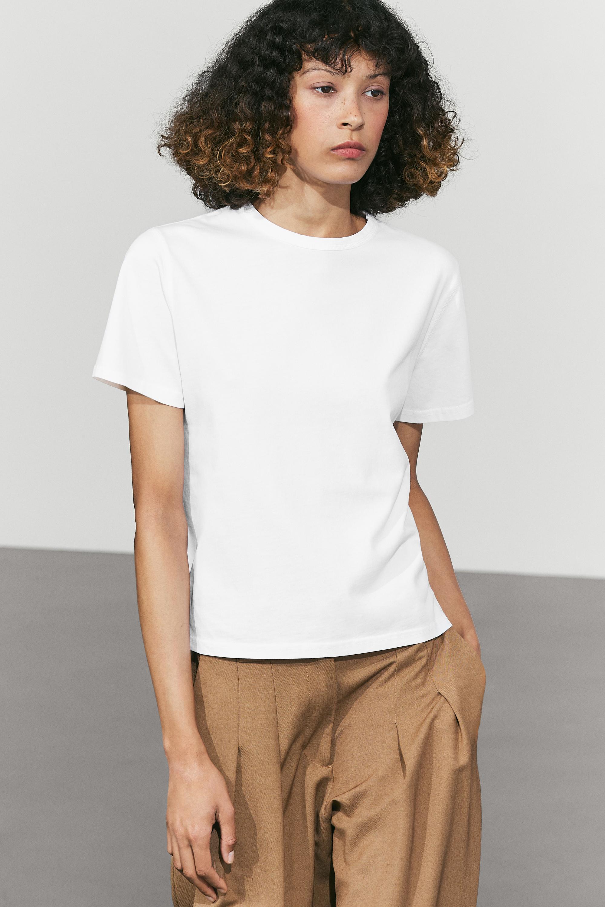 100% cotton short sleeve T-shirt Off White