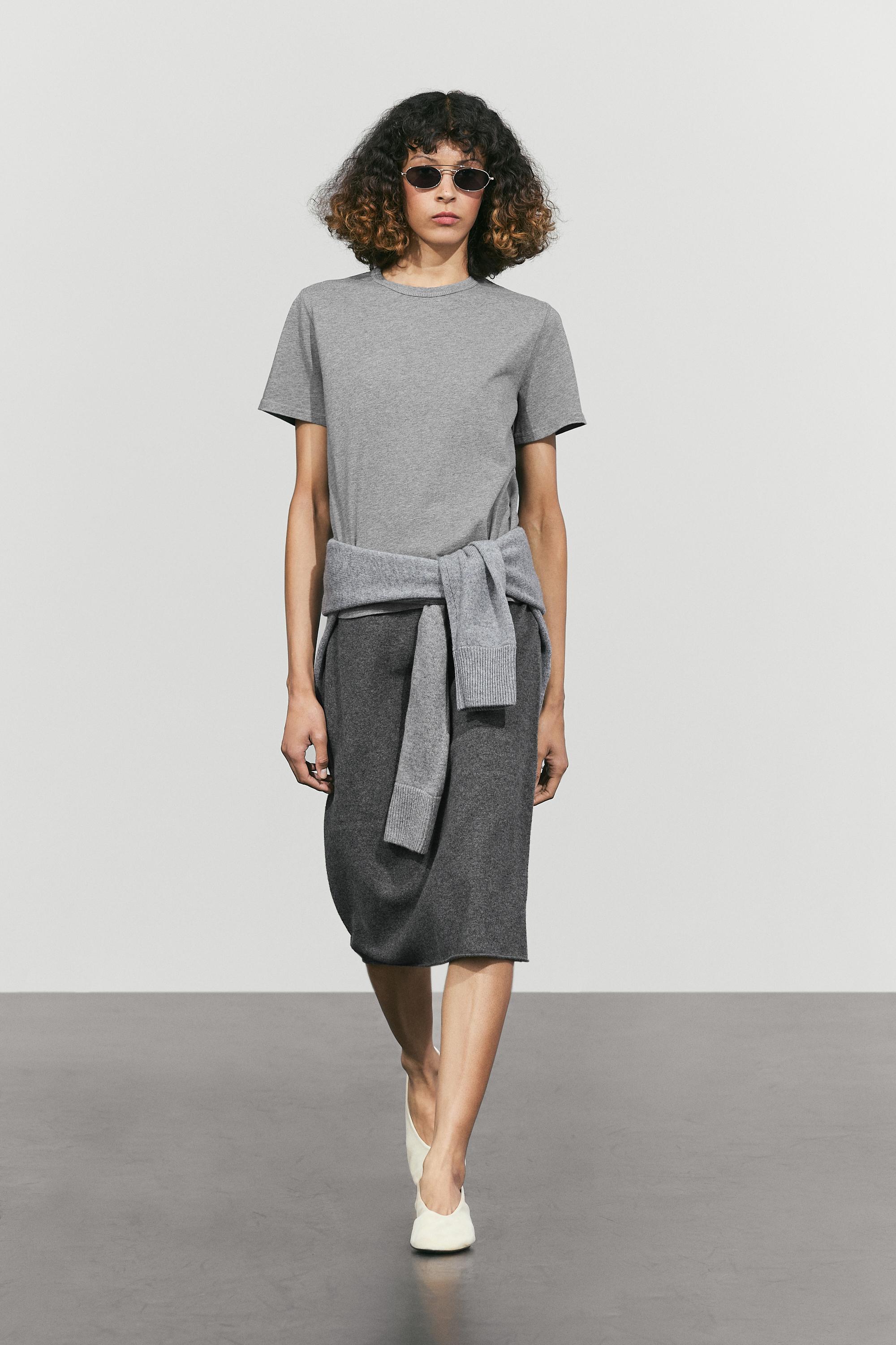 100% cotton short sleeve T-shirt Grey