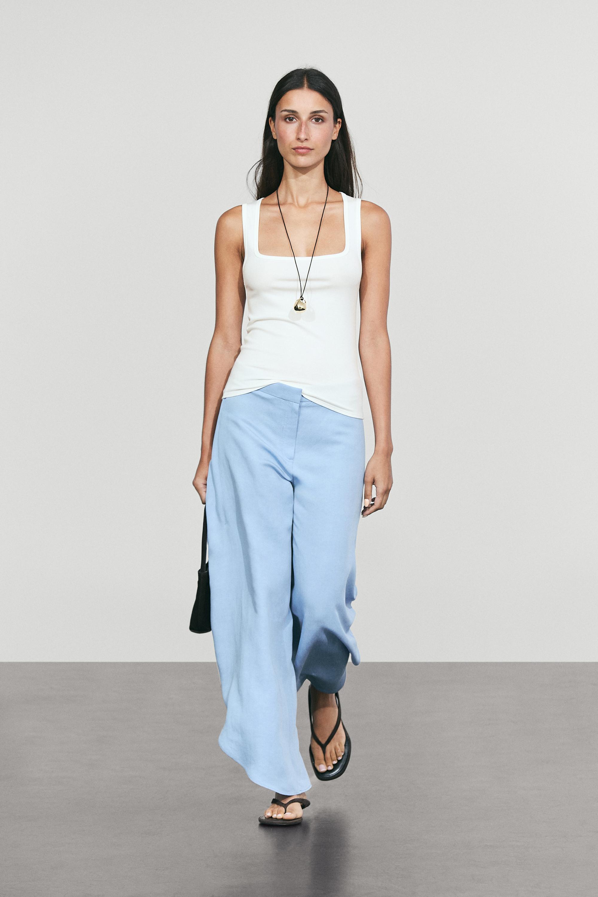 Square Neck Top Off White