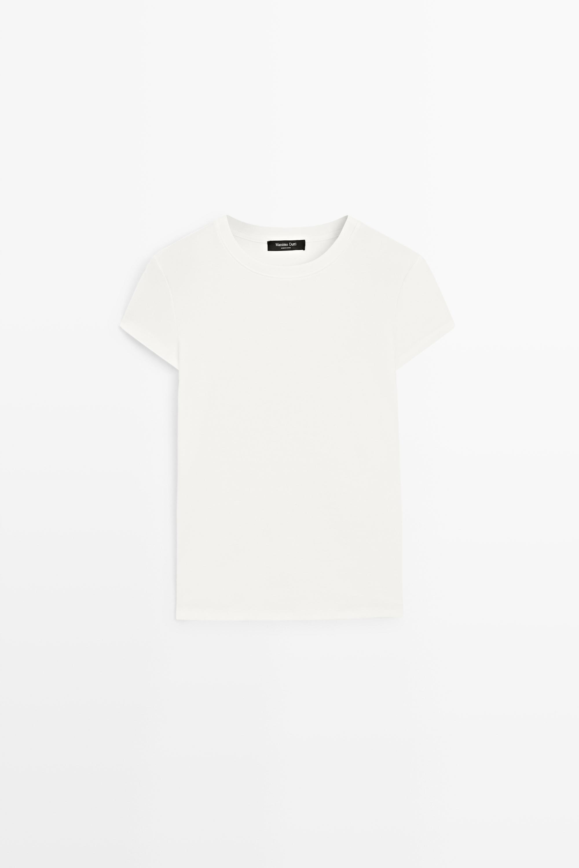 Short sleeve slim fit T-shirt White