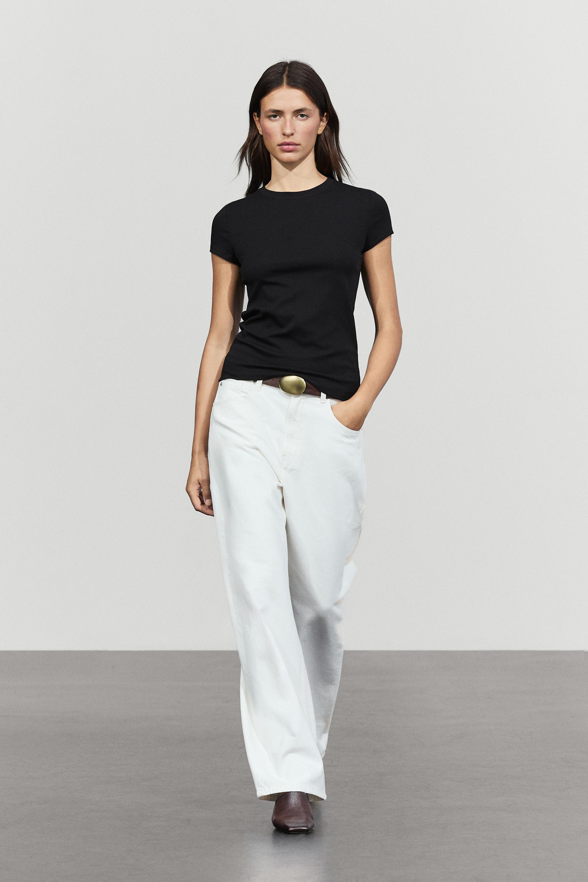 Short sleeve slim fit T-shirt Black