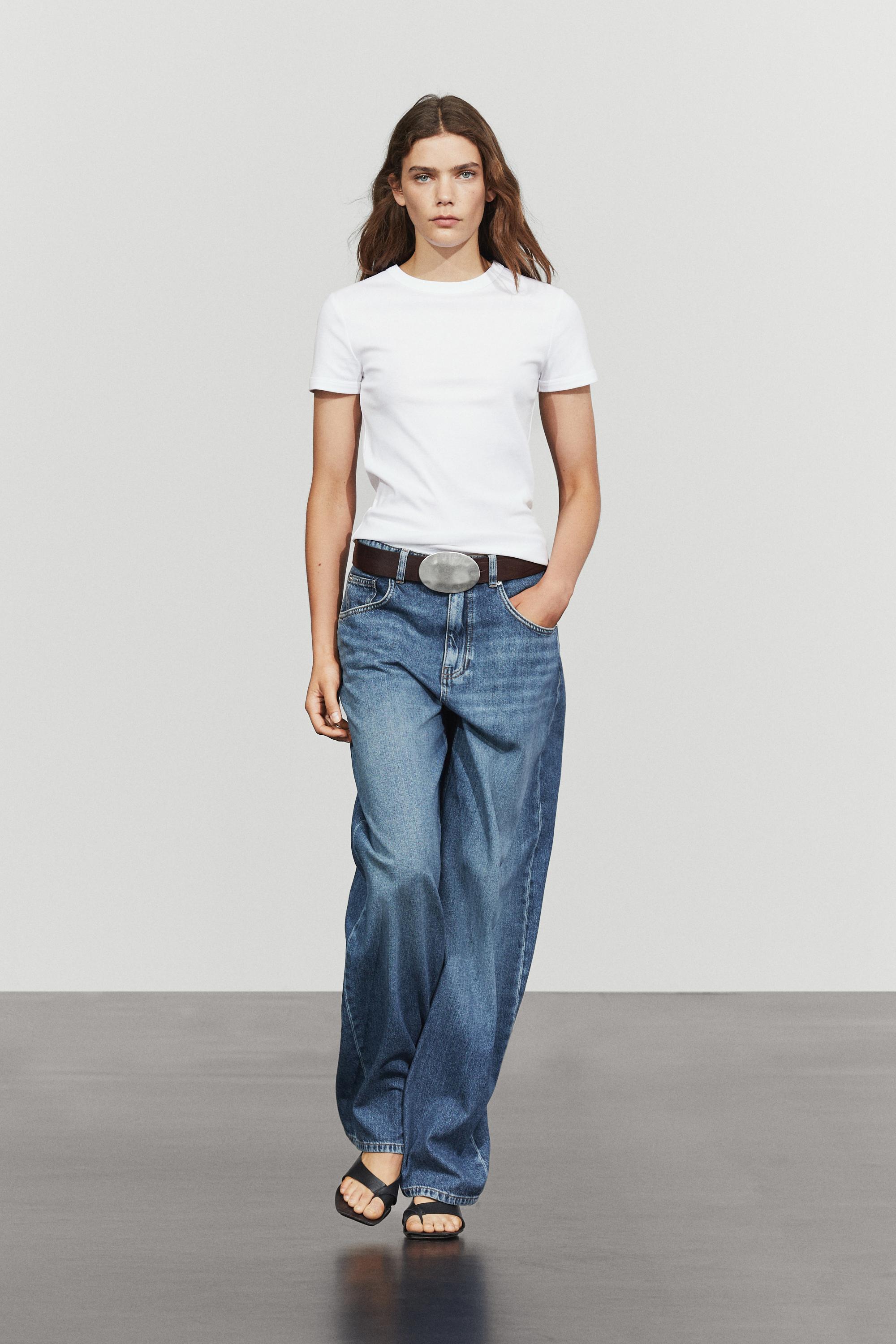 Ribbed short sleeve T-shirt Off White