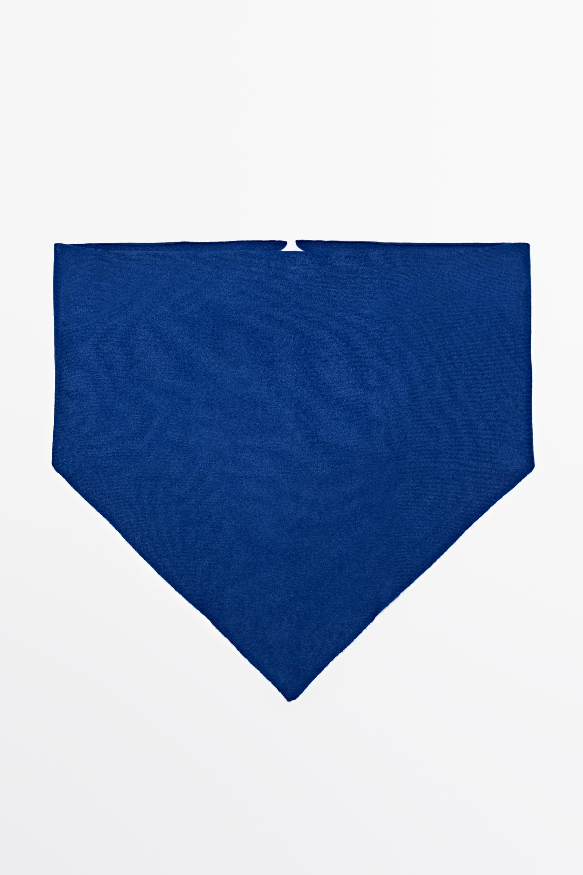 Medium wool cashmere blend knit bandana Ink Blue