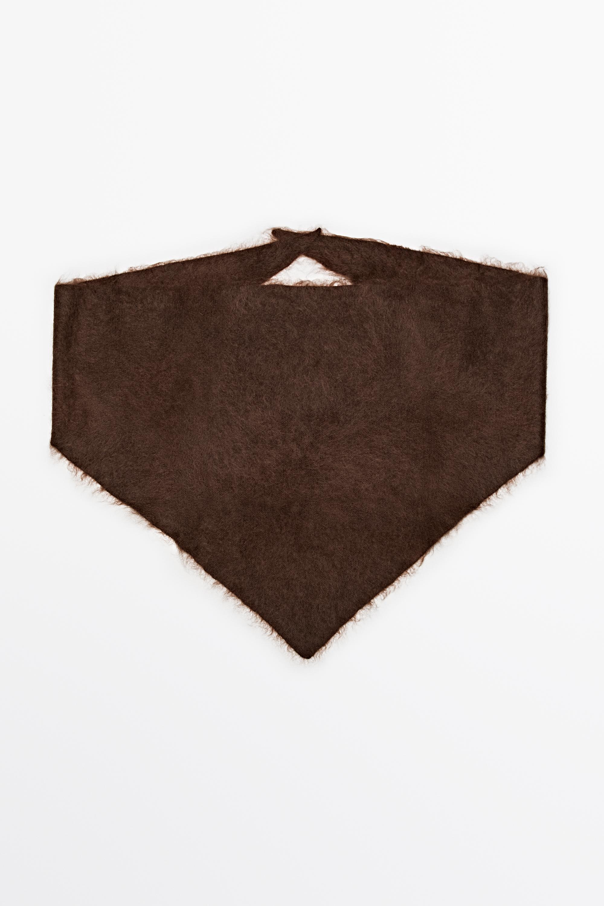 100% cashmere knit bandana Aubergine