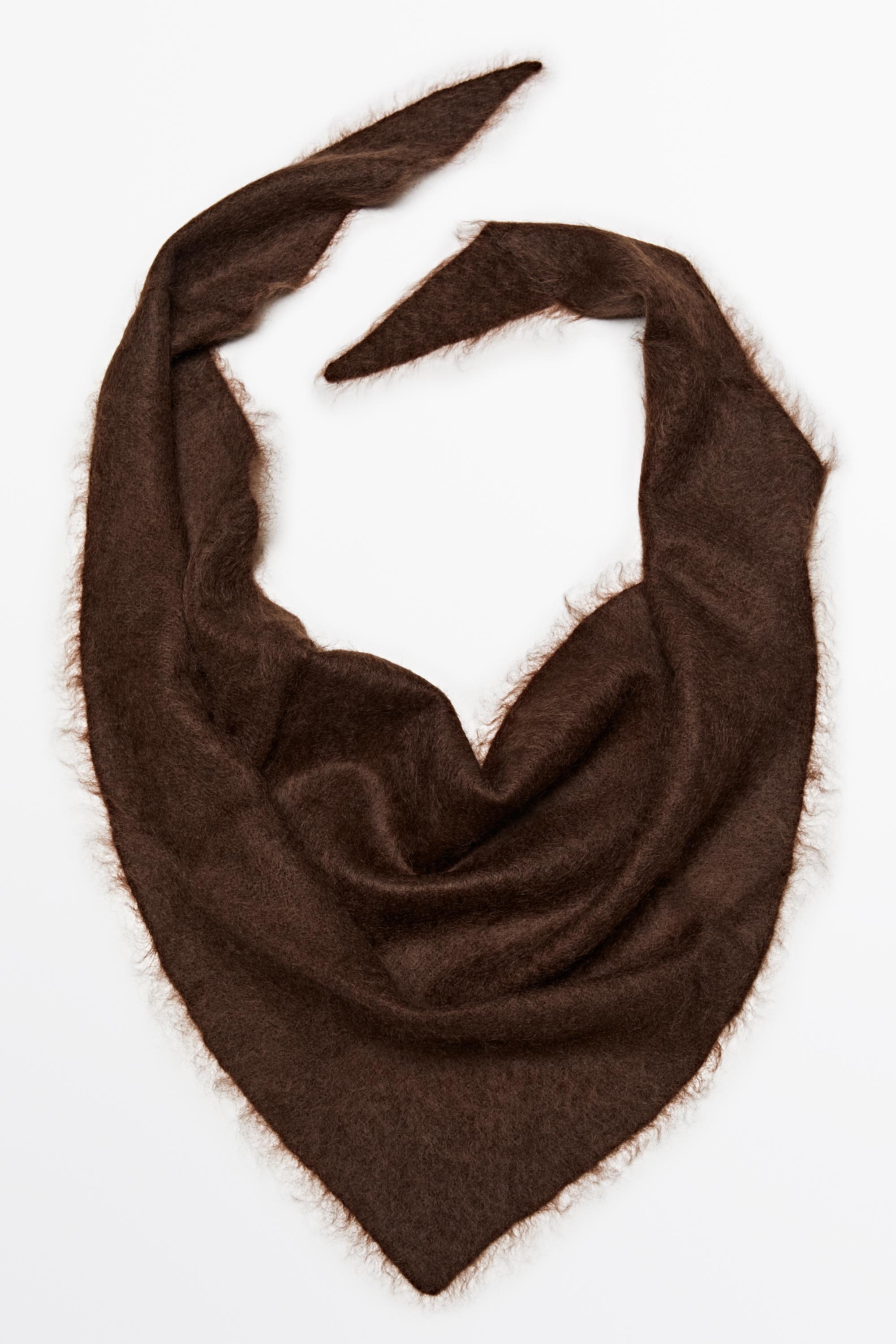 100% cashmere knit bandana Aubergine