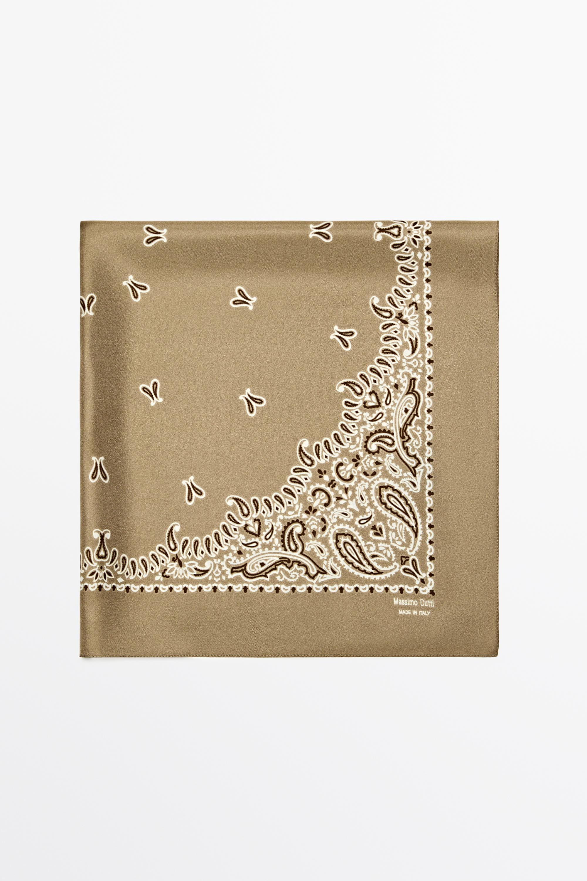 Paisley print scarf Golden
