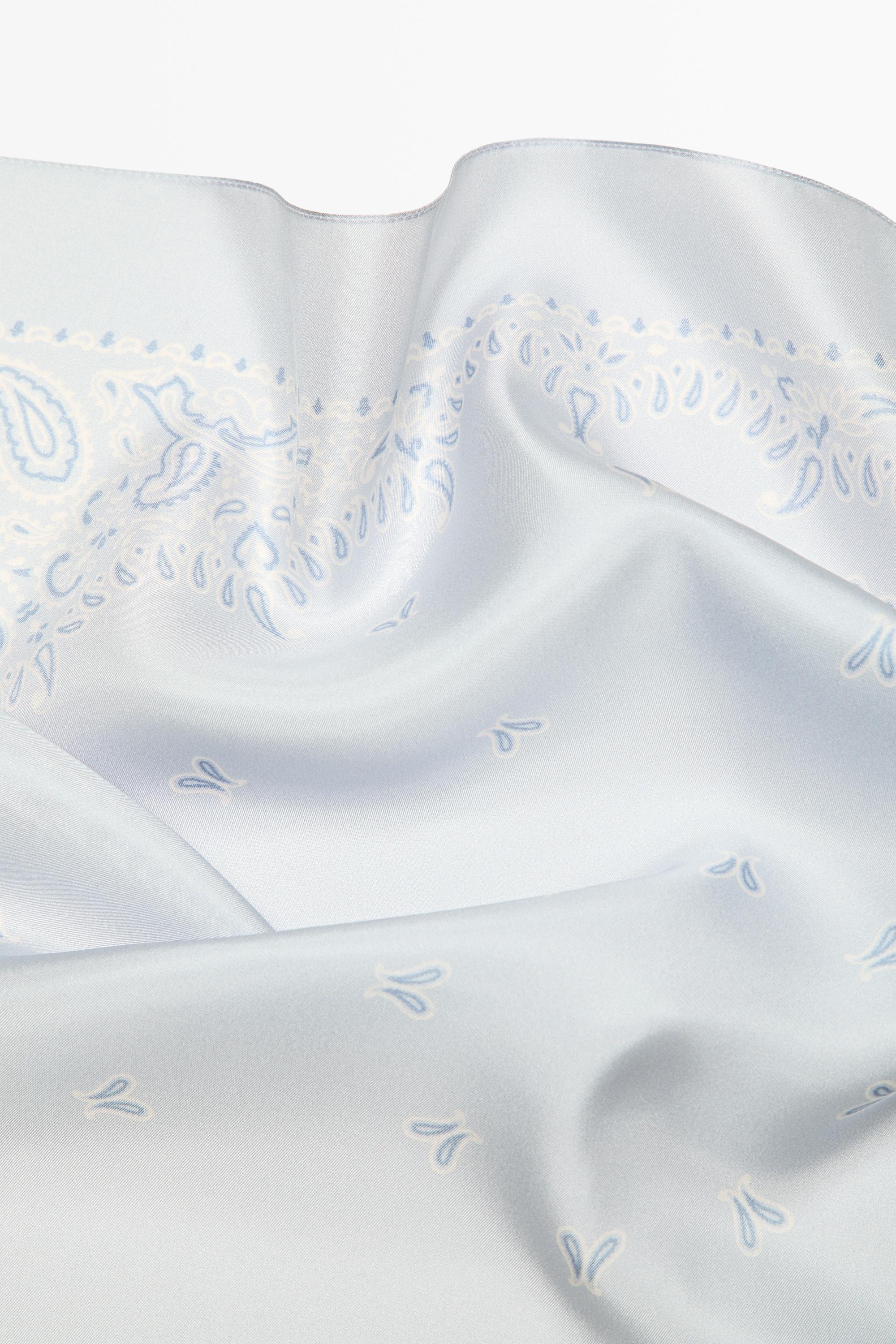 Paisley print scarf Sky Blue