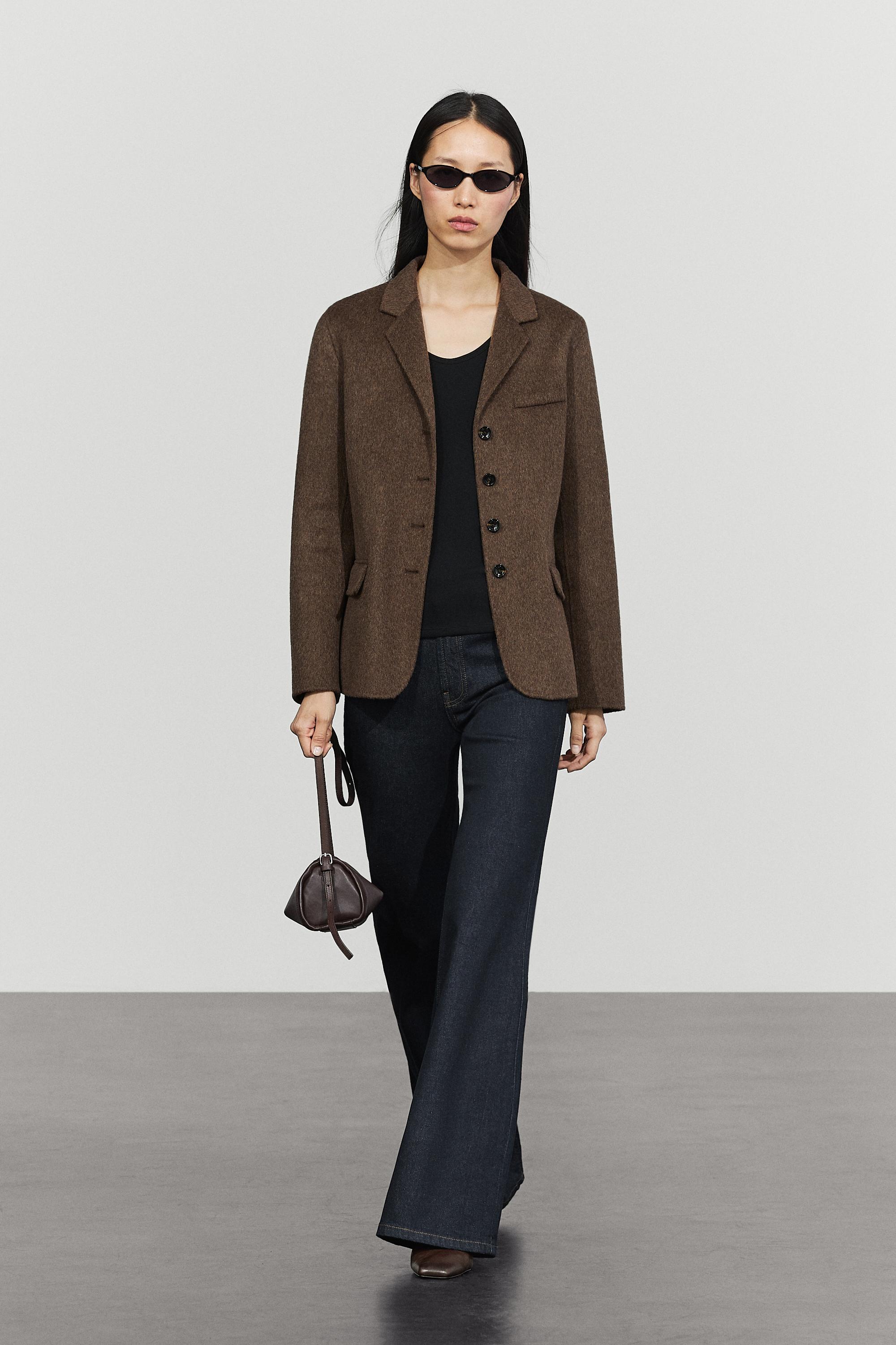 Wool blend blazer Brown