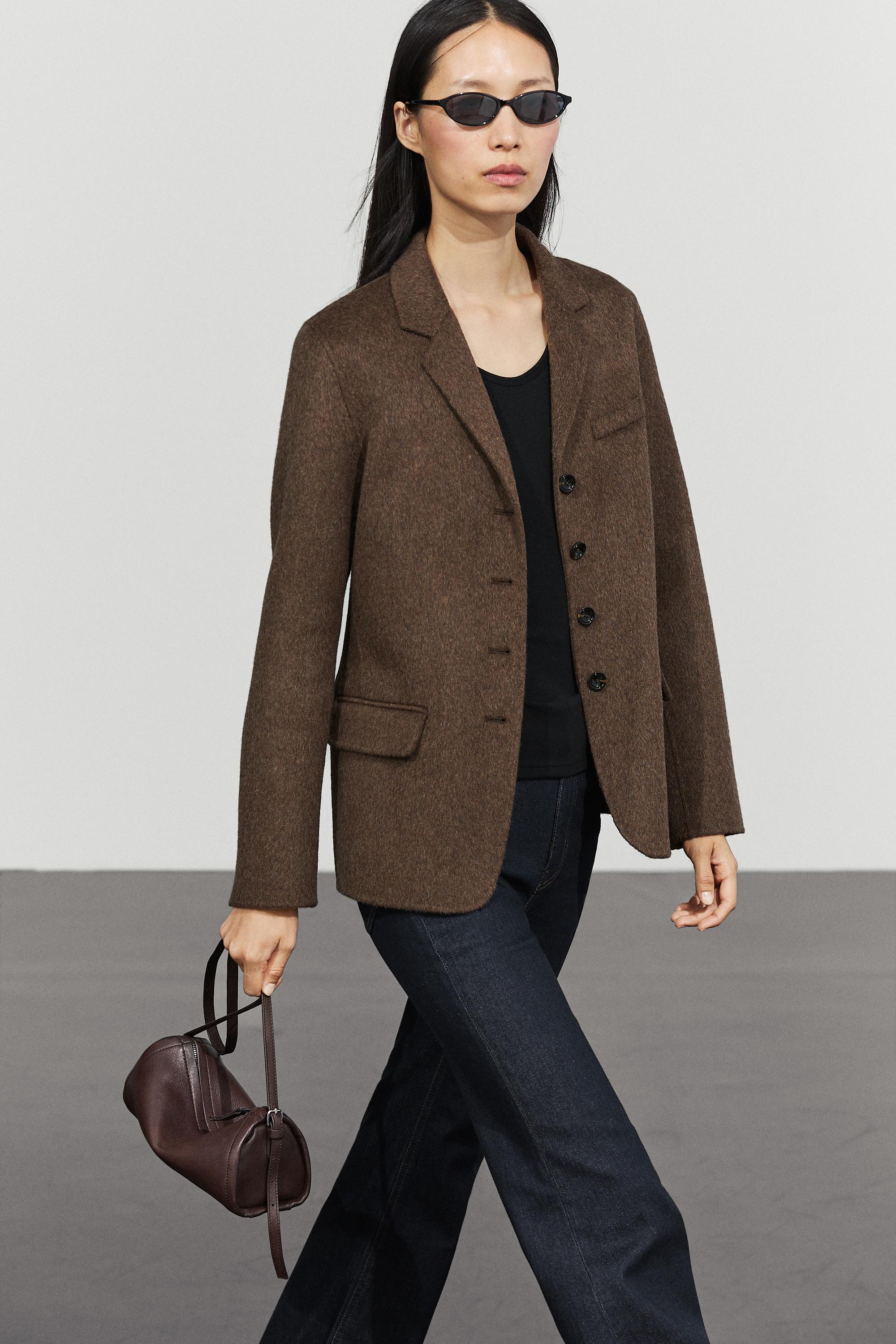 Wool blend blazer Brown