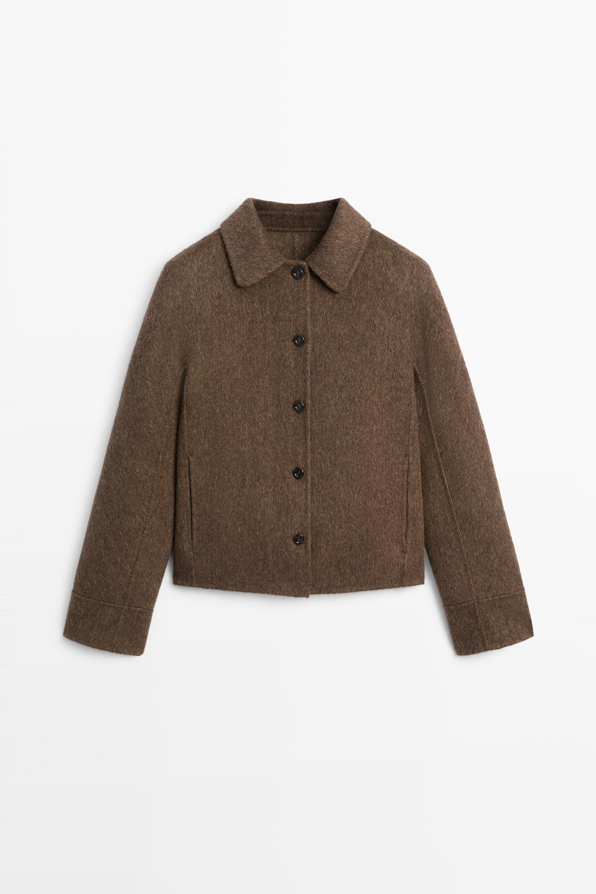 Short buttoned coat Brown