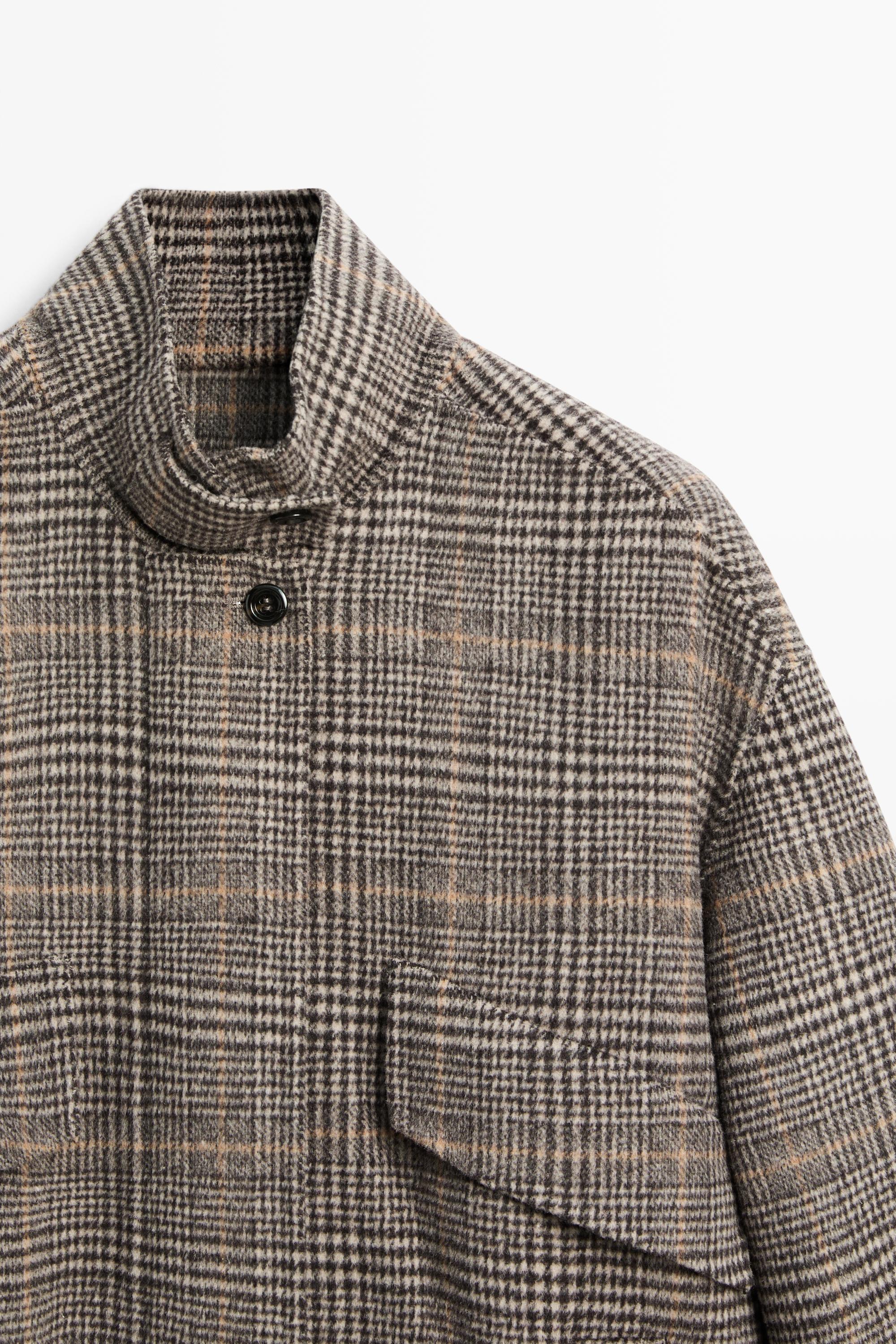Plaid bomber jacket Black