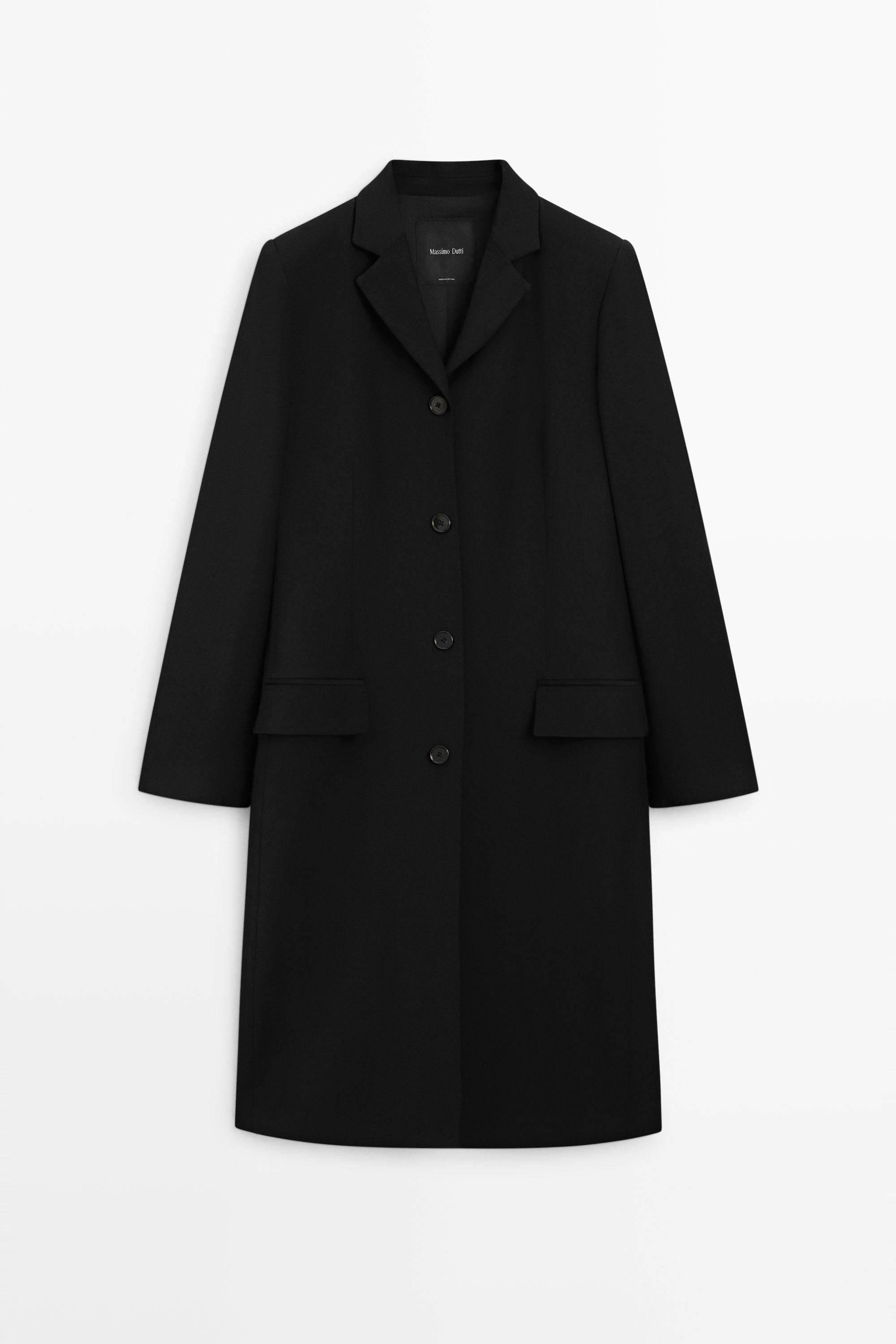 Wool blend coat Black