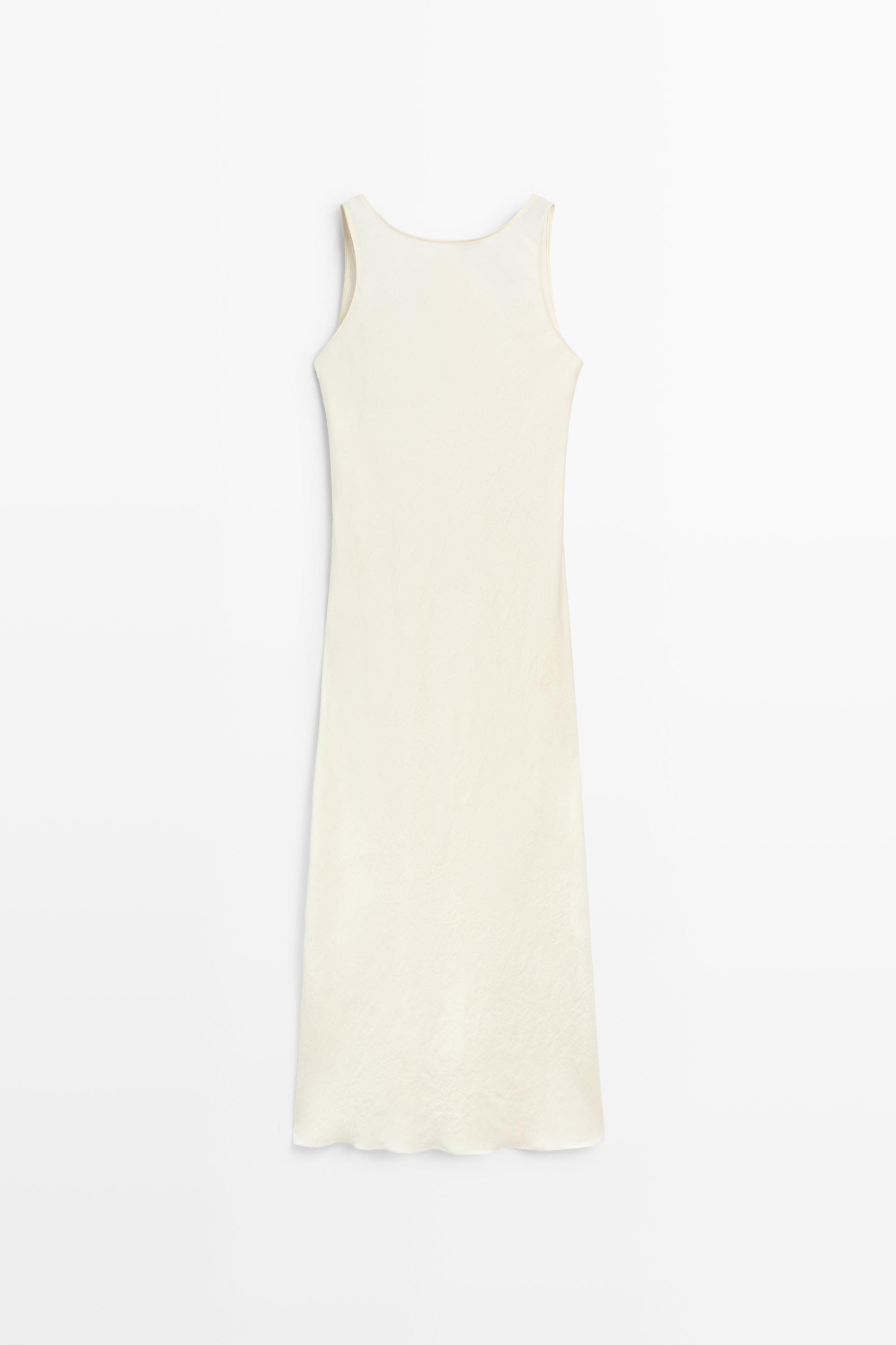 Satin midi dress Sand Brown