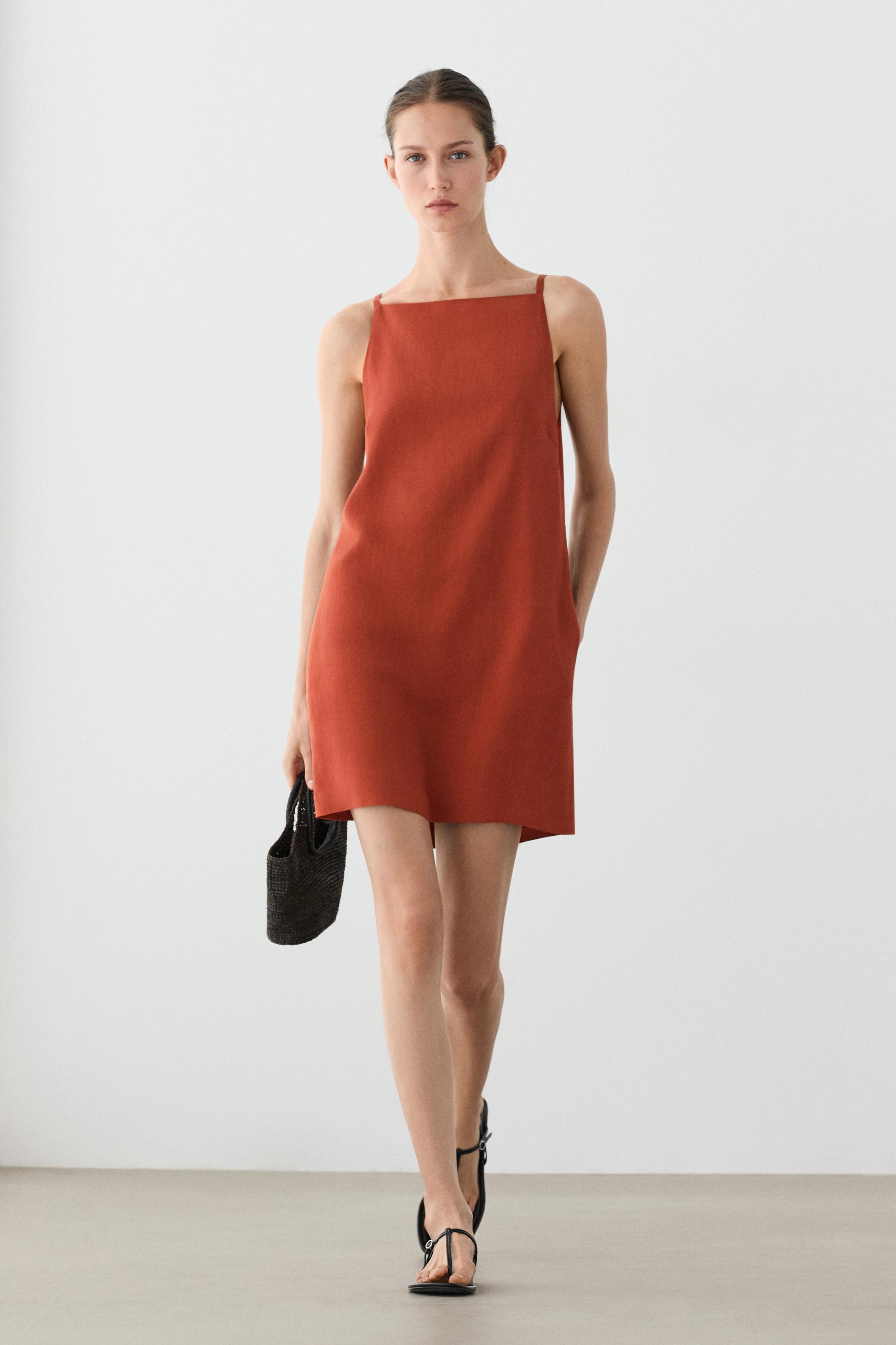 Strappy mini dress Russet