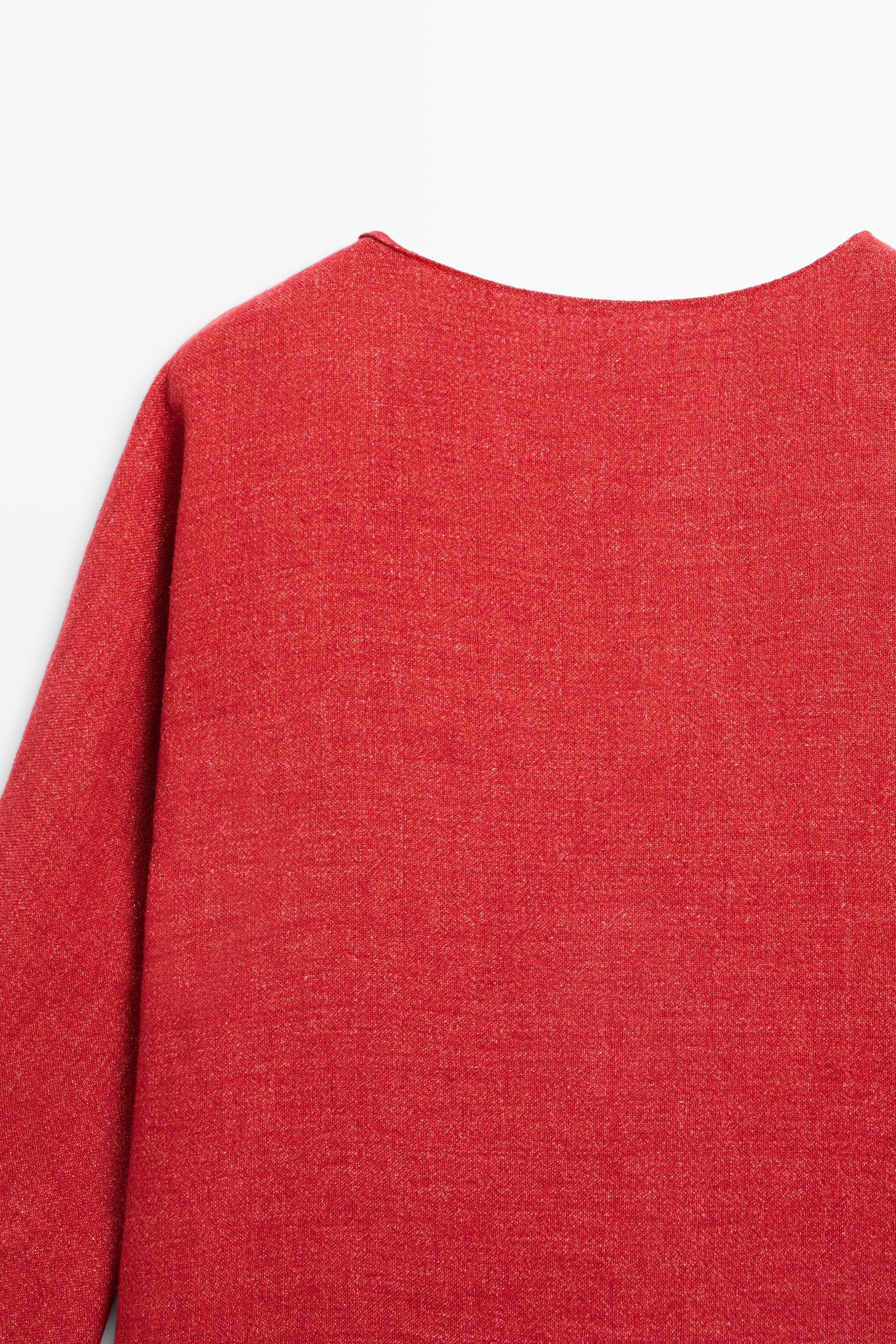 Long sleeve mini dress Red