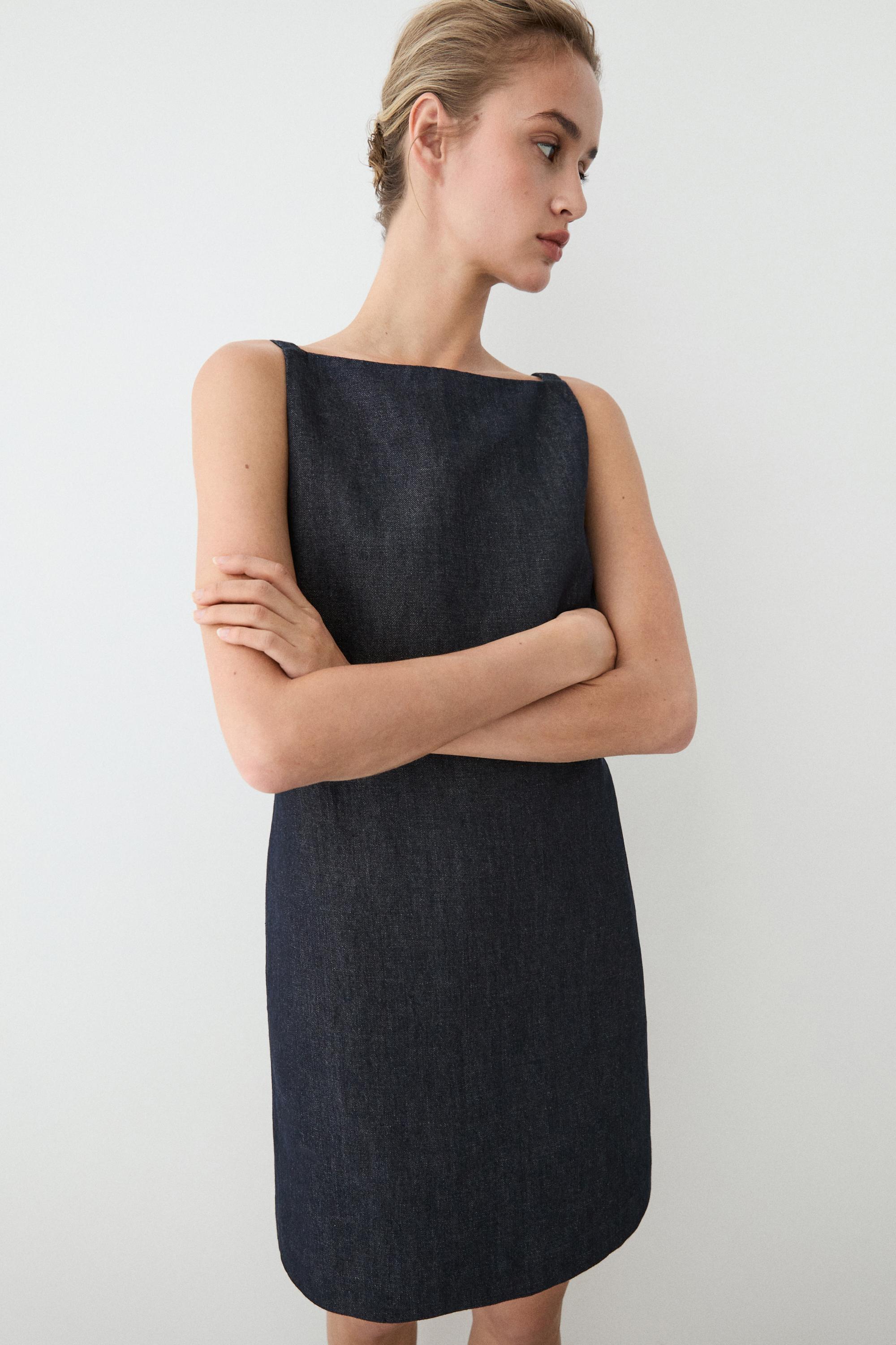 Denim mini dress Dark Blue