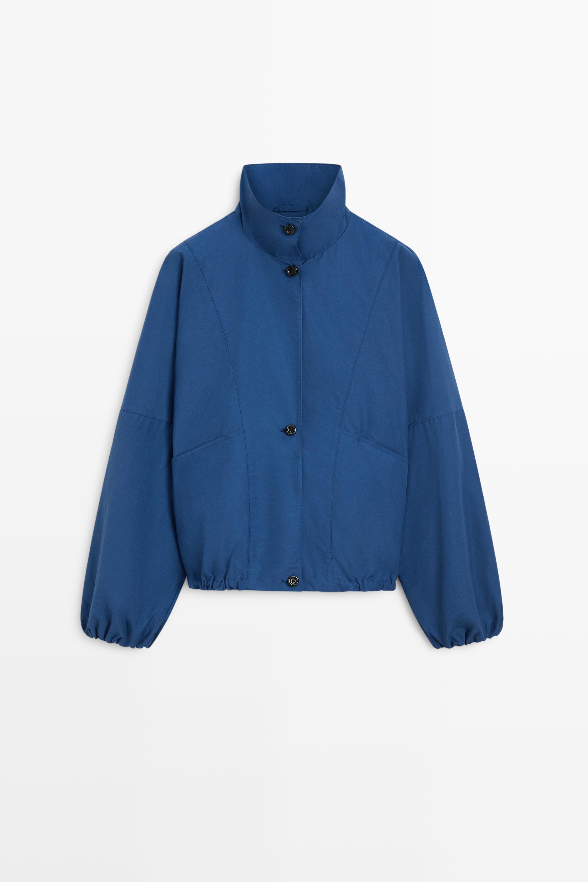 Technical puff bomber jacket Blue