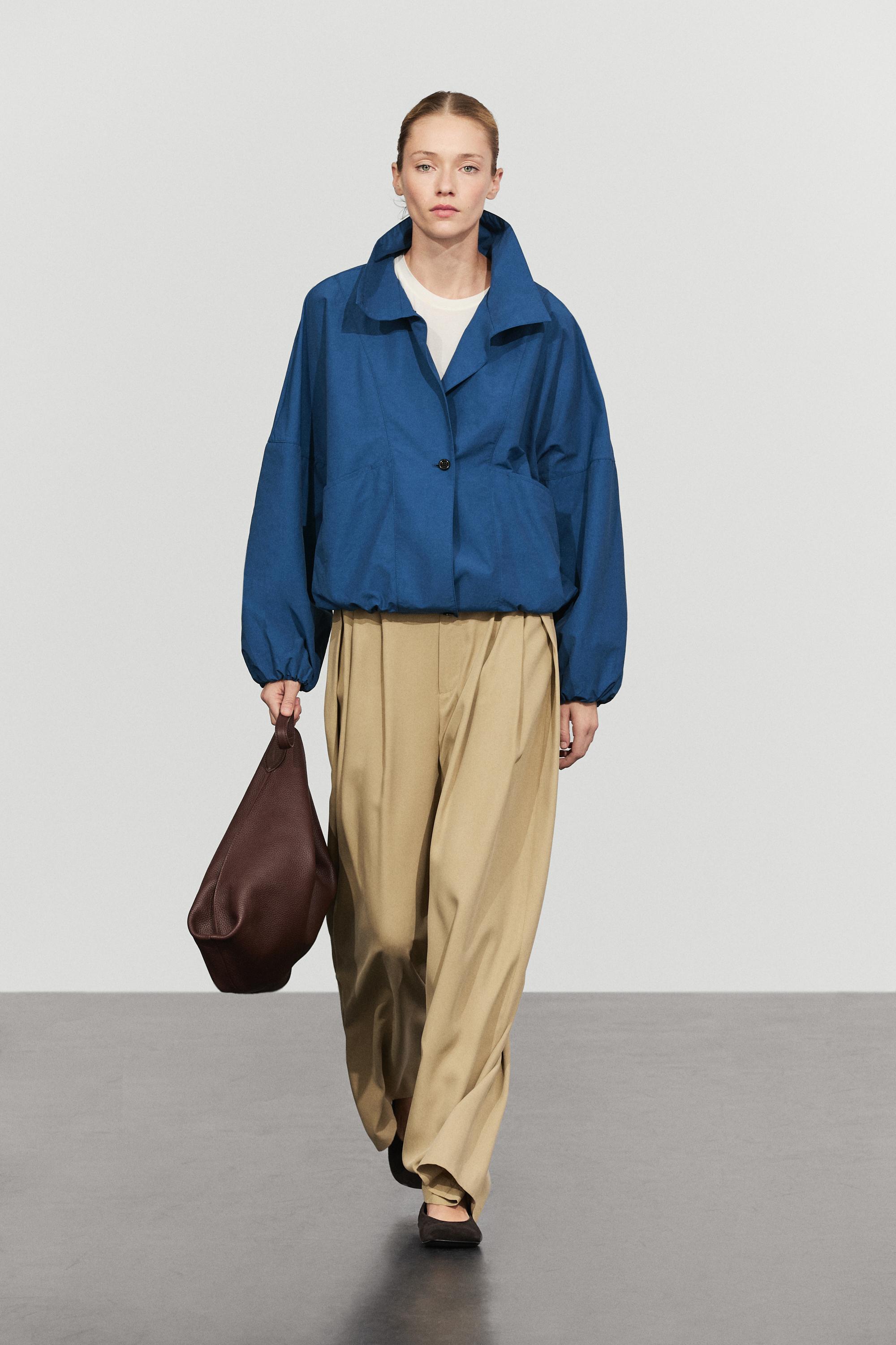 Technical puff bomber jacket Blue
