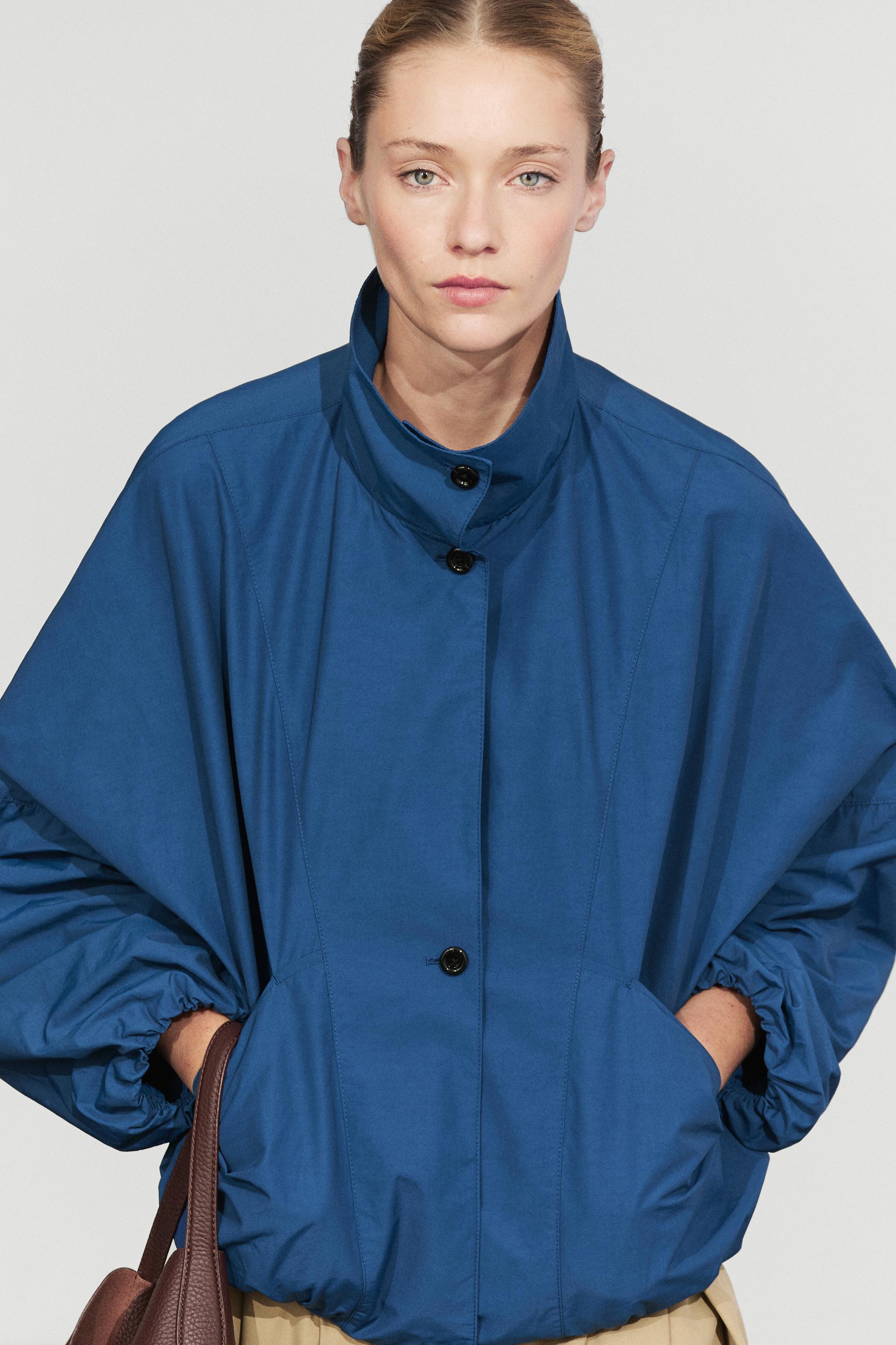 Technical puff bomber jacket Blue