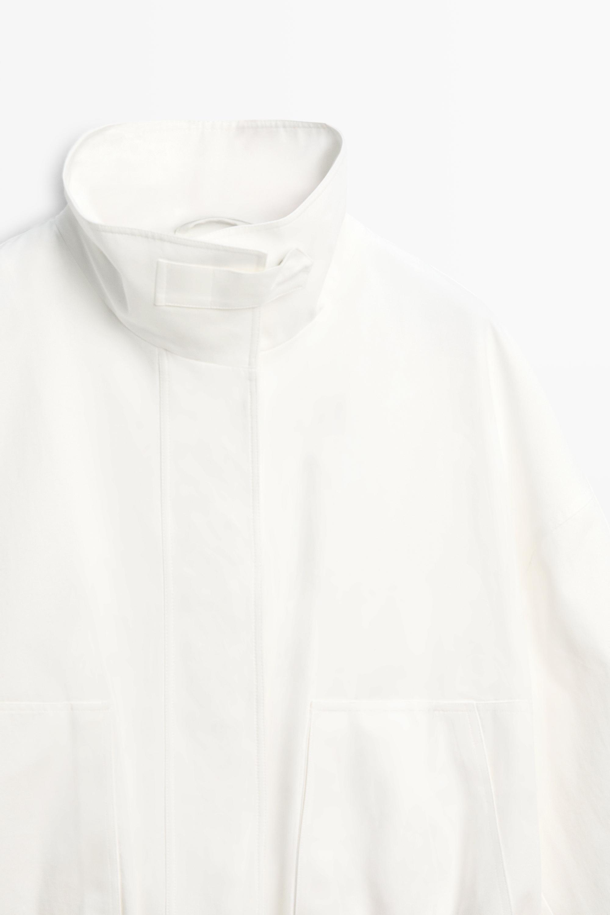 100% Cotton Bomber Jacket White