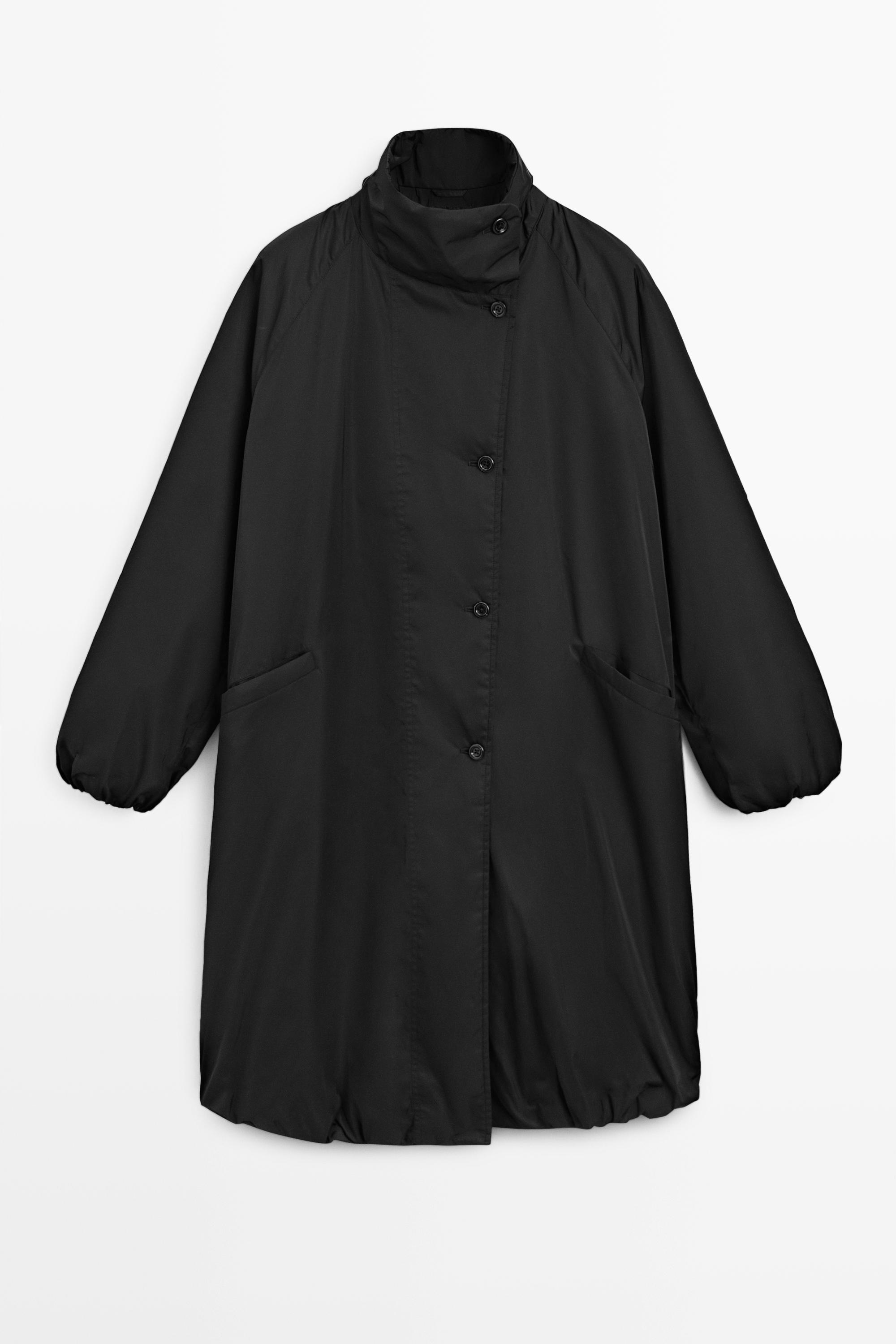 High neck jacket Black