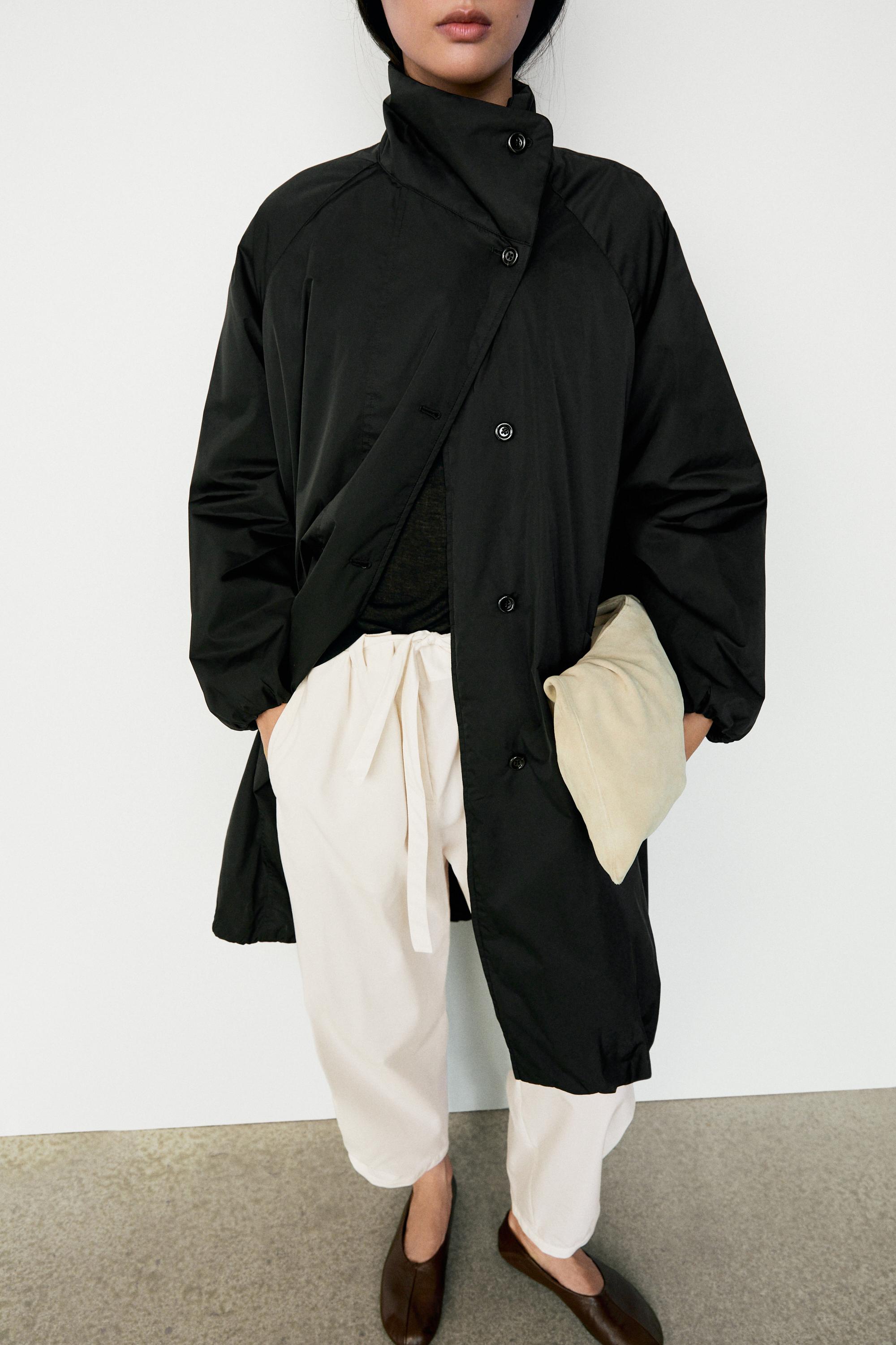 High neck jacket Black
