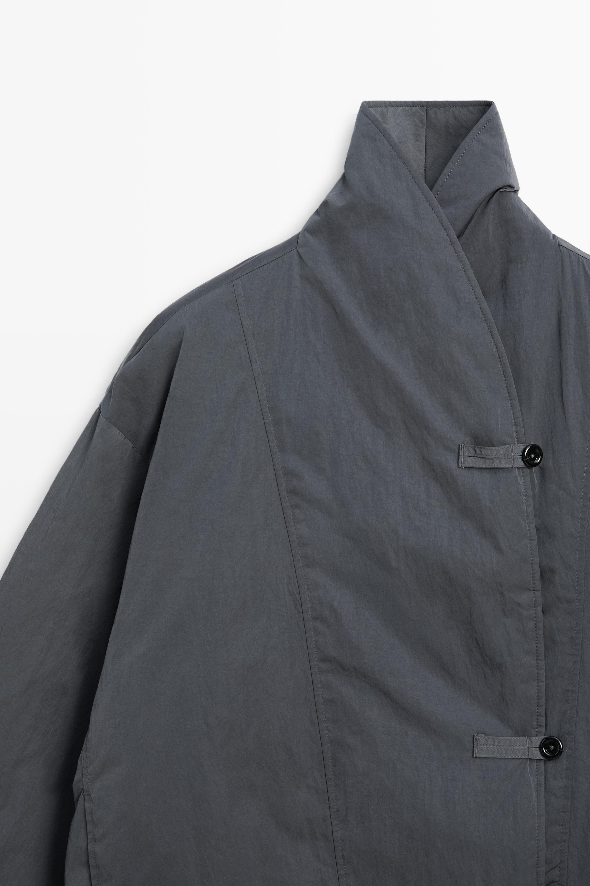 Quilted bomber jacket Blue