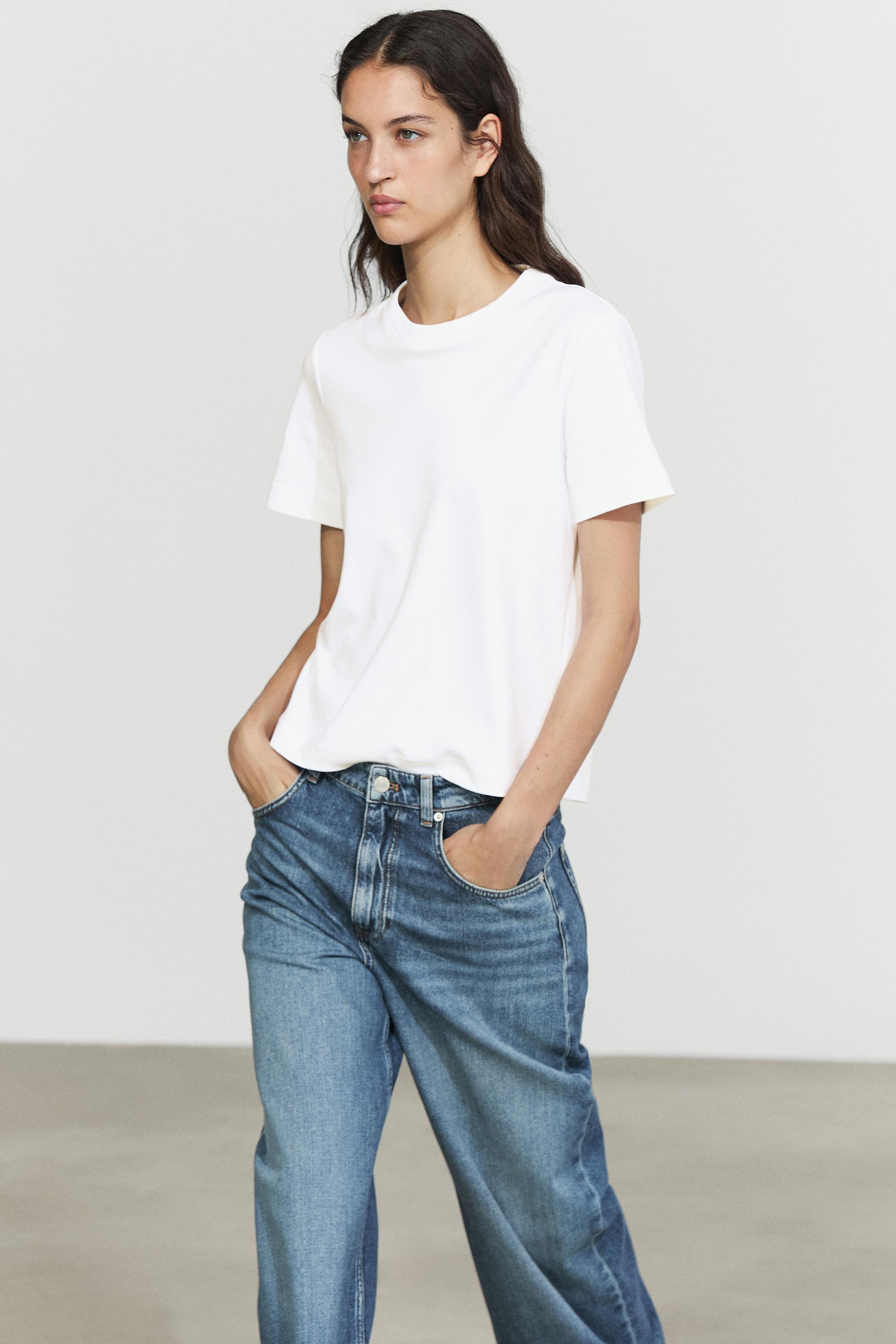 Short sleeve interlock T-shirt Off White