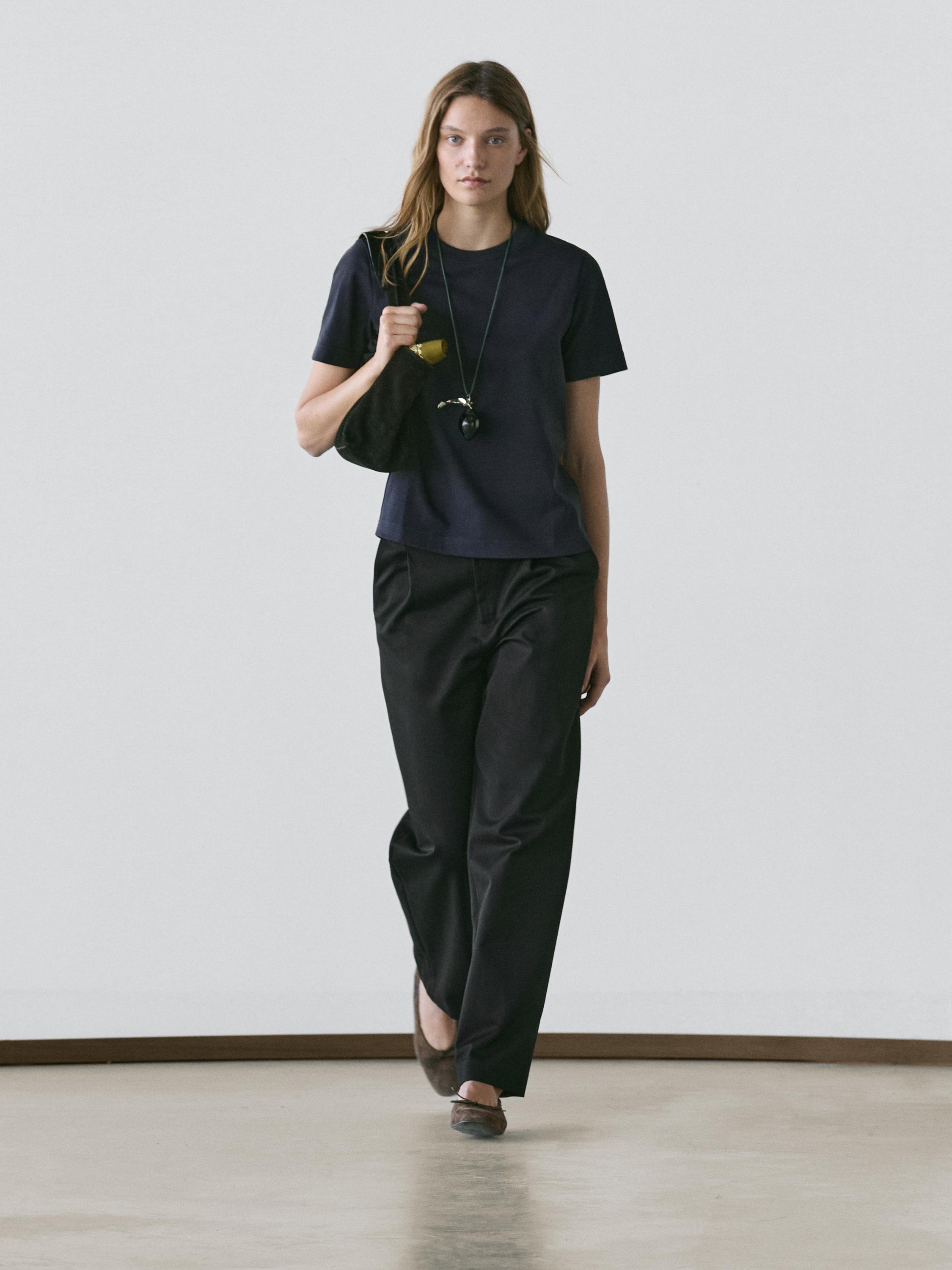 Short sleeve interlock T-shirt Navy Blue