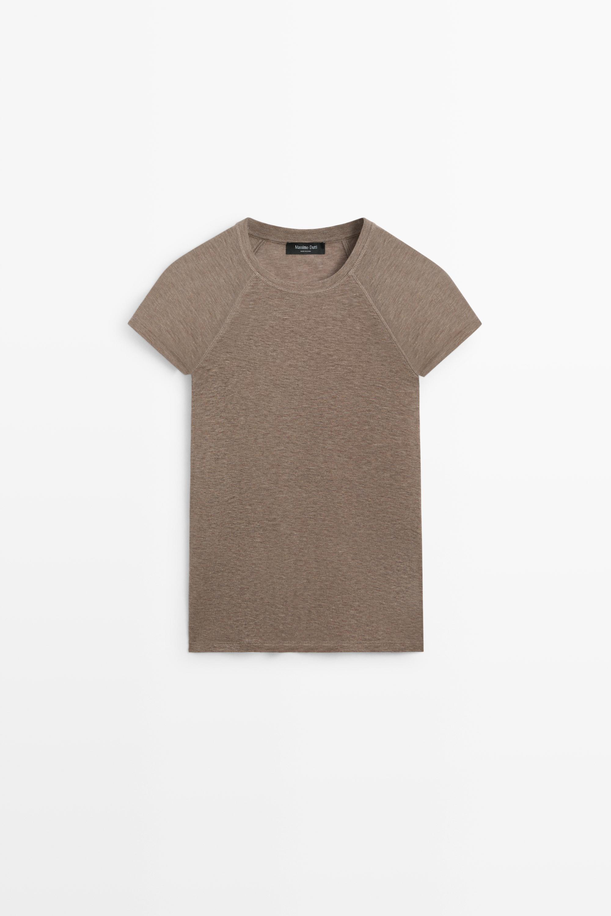 Short sleeve raglan T-shirt Mink