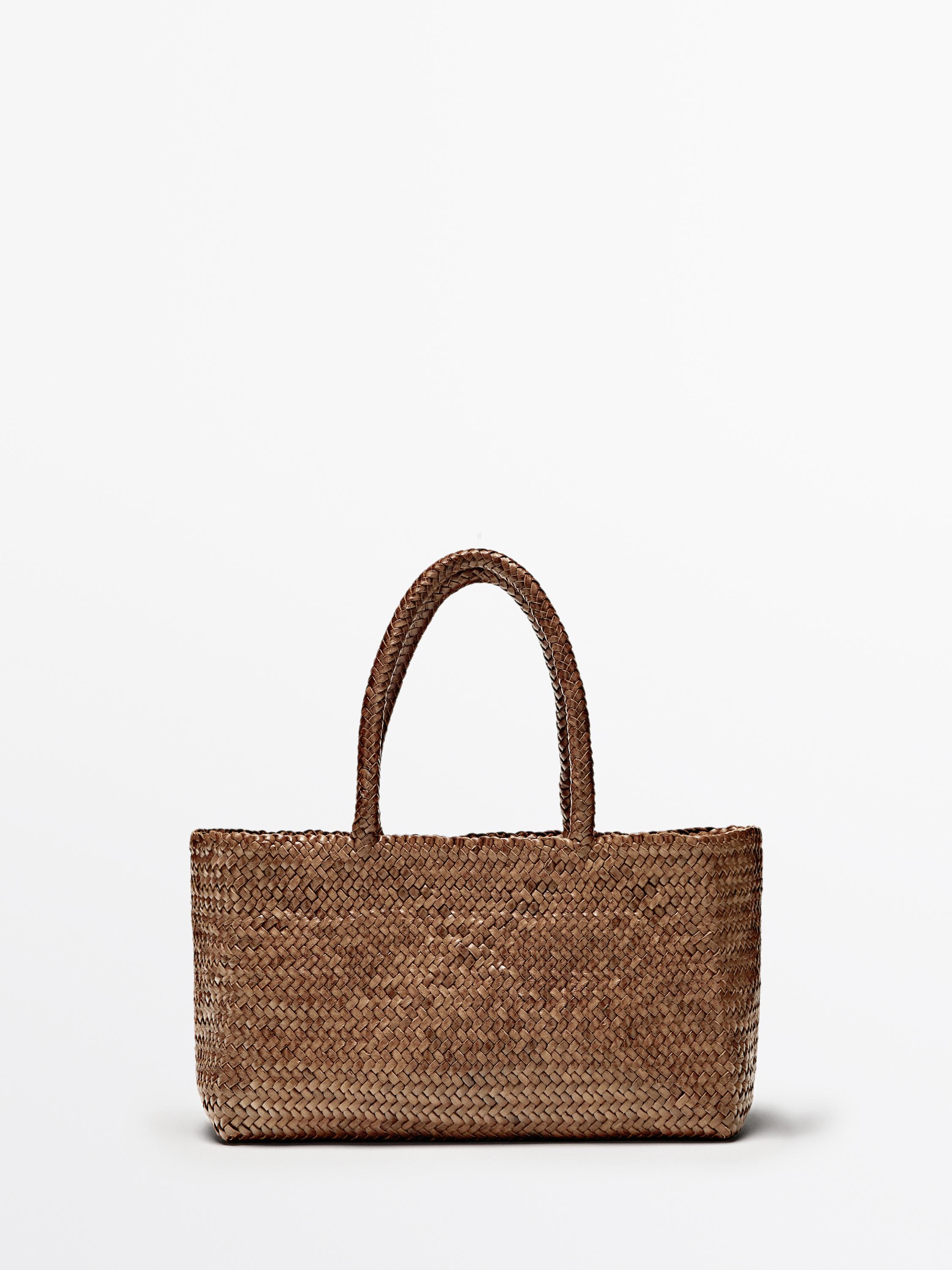 Medium braided nappa leather tote bag Leather