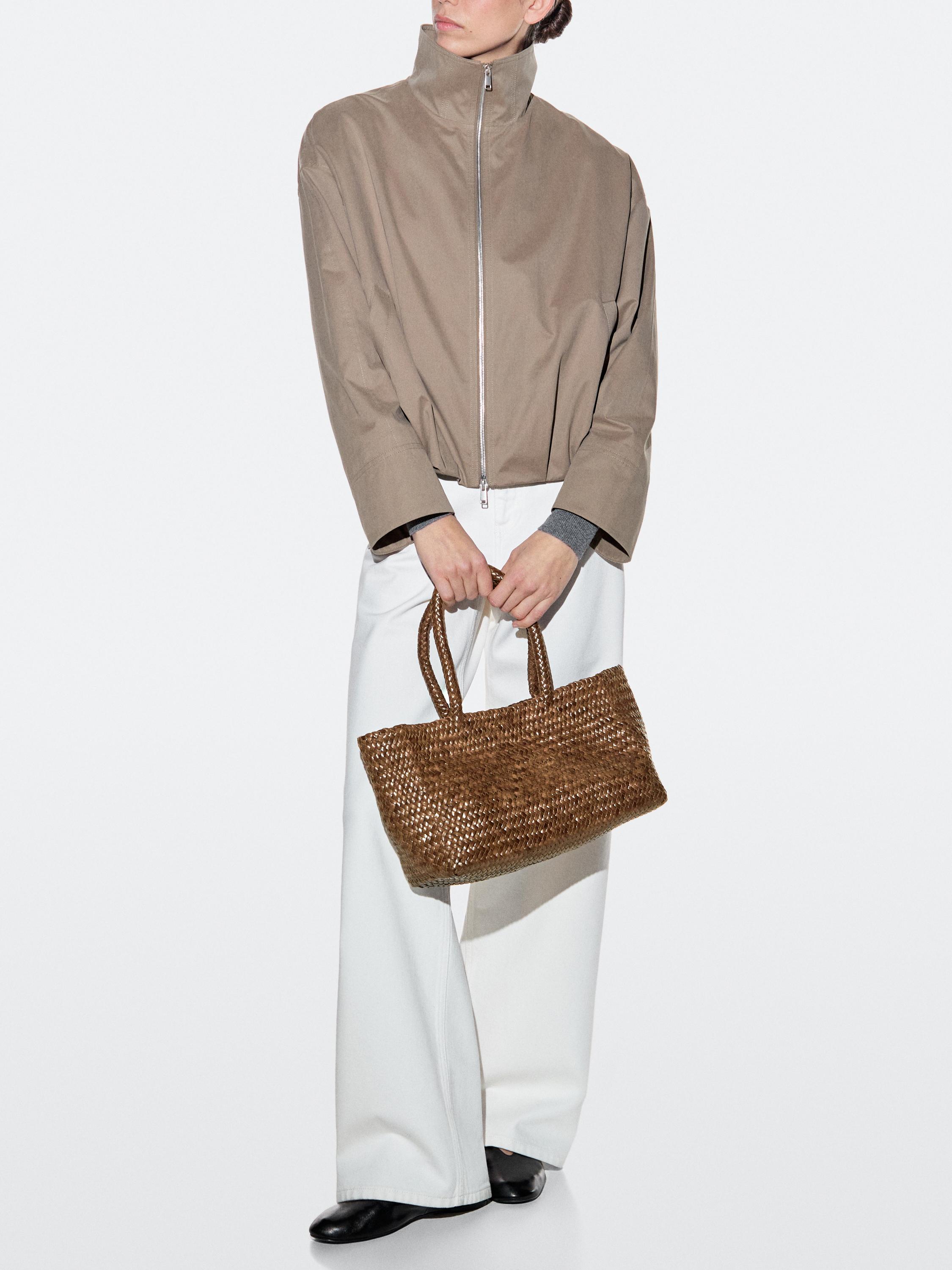 Medium braided nappa leather tote bag Leather